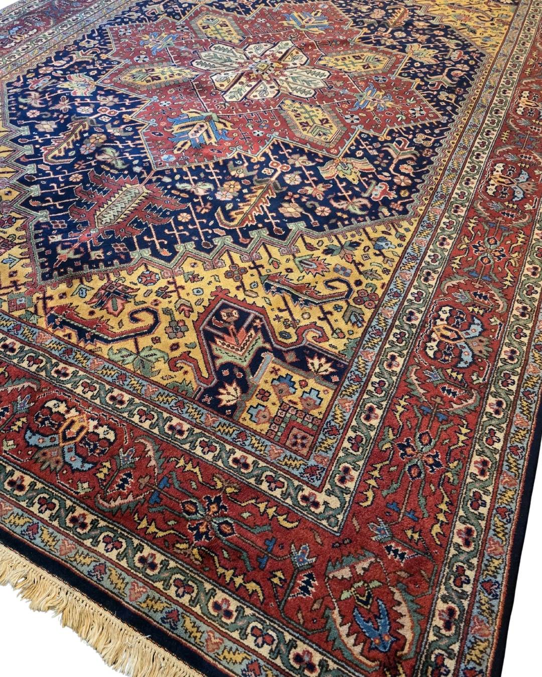 Groot Perzisch Tapijt Heriz 350x250 wollen vloerkleed handgeknoopt