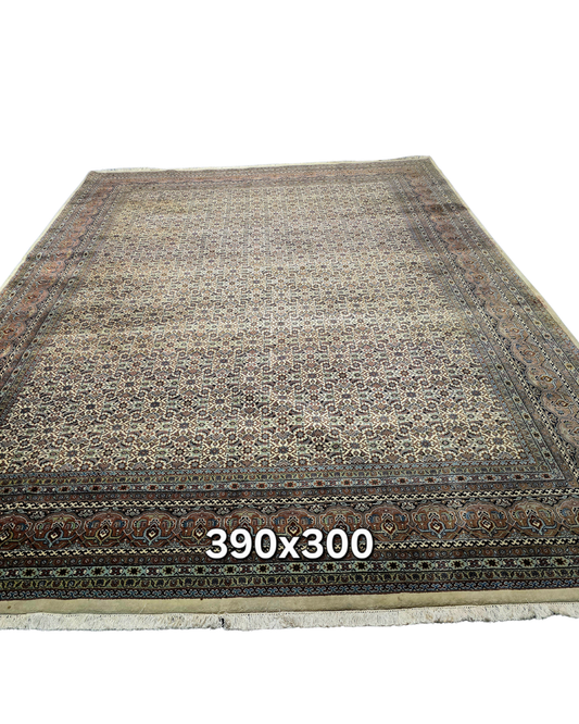 Groot Perzisch tapijt Herati 390x300 wollen vloerkleed iran