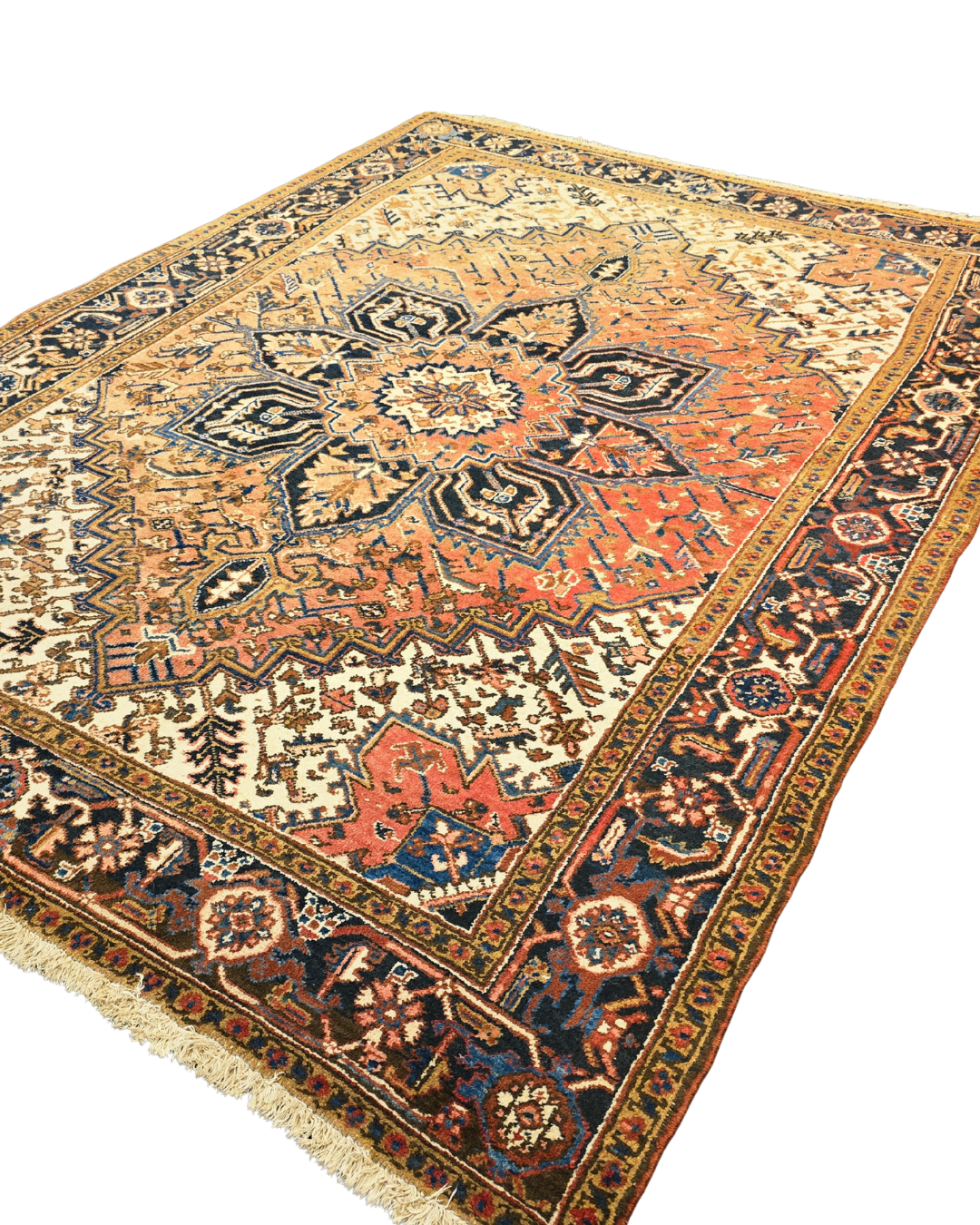 Groot Perzisch tapijt Heriz 320x220 wollen vloerkleed Iran handgeknoopt