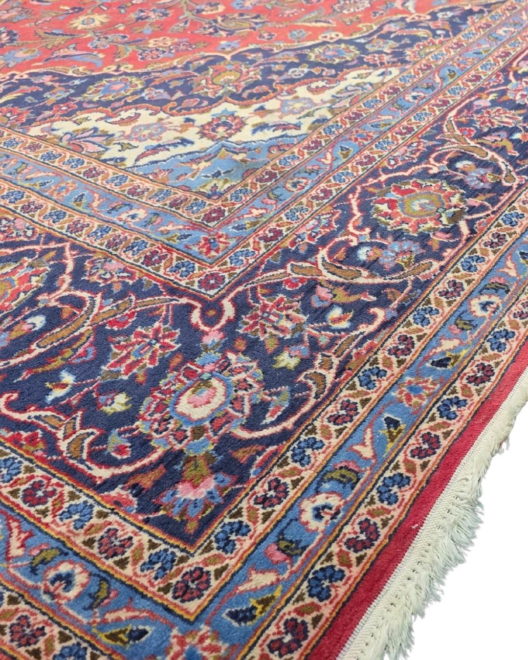Groot Perzisch tapijt Kashan 360x250 wollen vloerkleed Iran