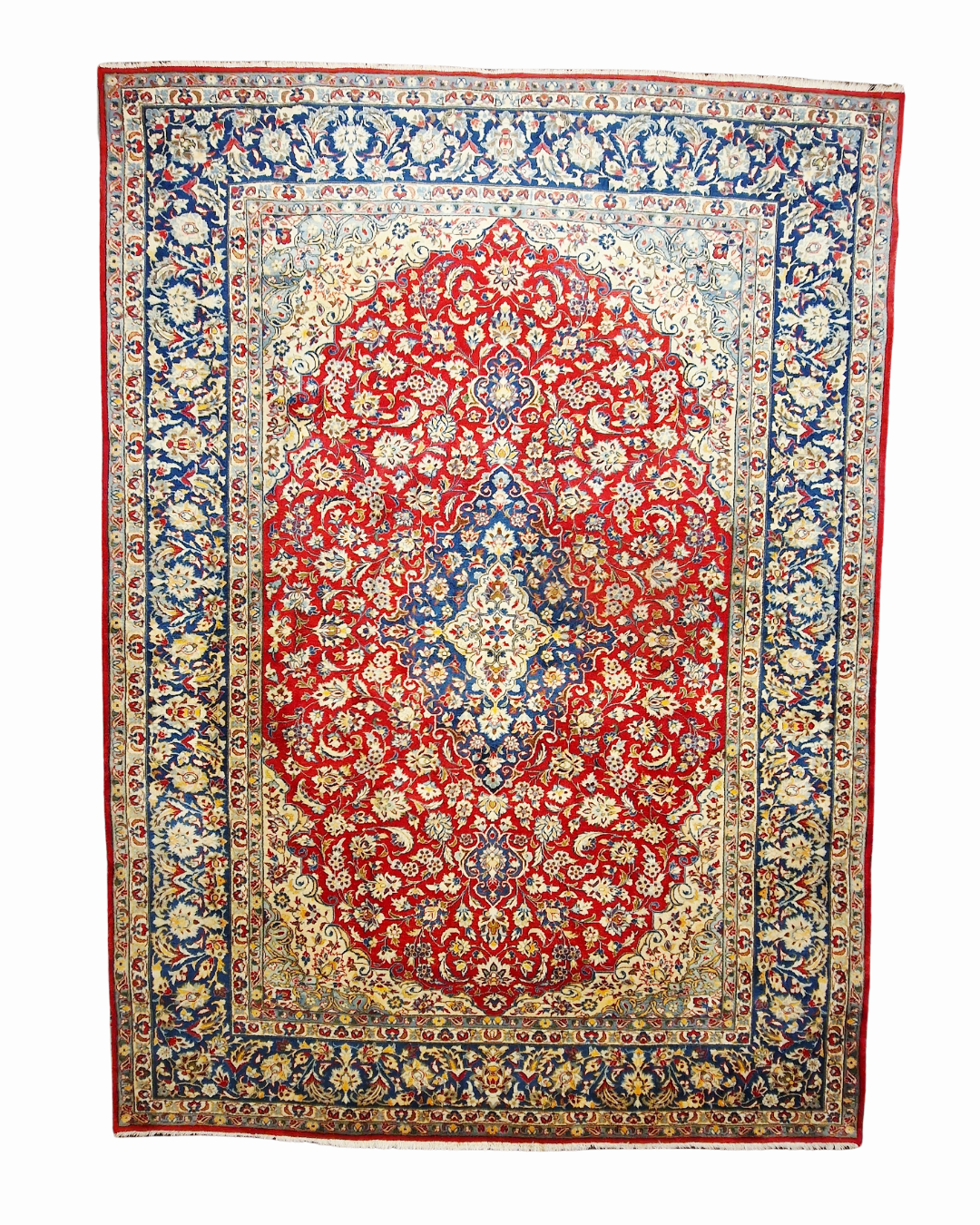 Groot Perzisch tapijt Kashan 400x300 wollen vloerkleed handgeknoopt Iran