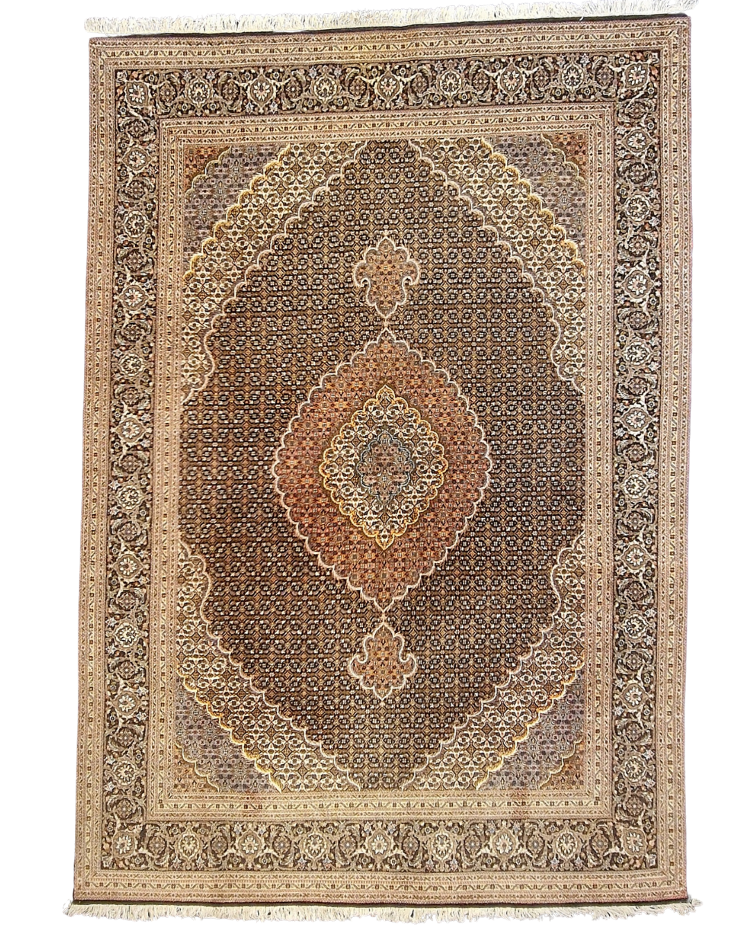 Groot Perzisch tapijt Tabriz Mahi 300x200 wollen vloerkleed Iran Handgeknoopt