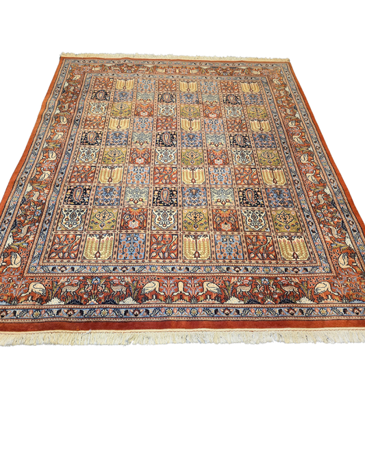 Perzisch tapijt Qom 230x180 wollen vloerkleed handgeknoopt Iran