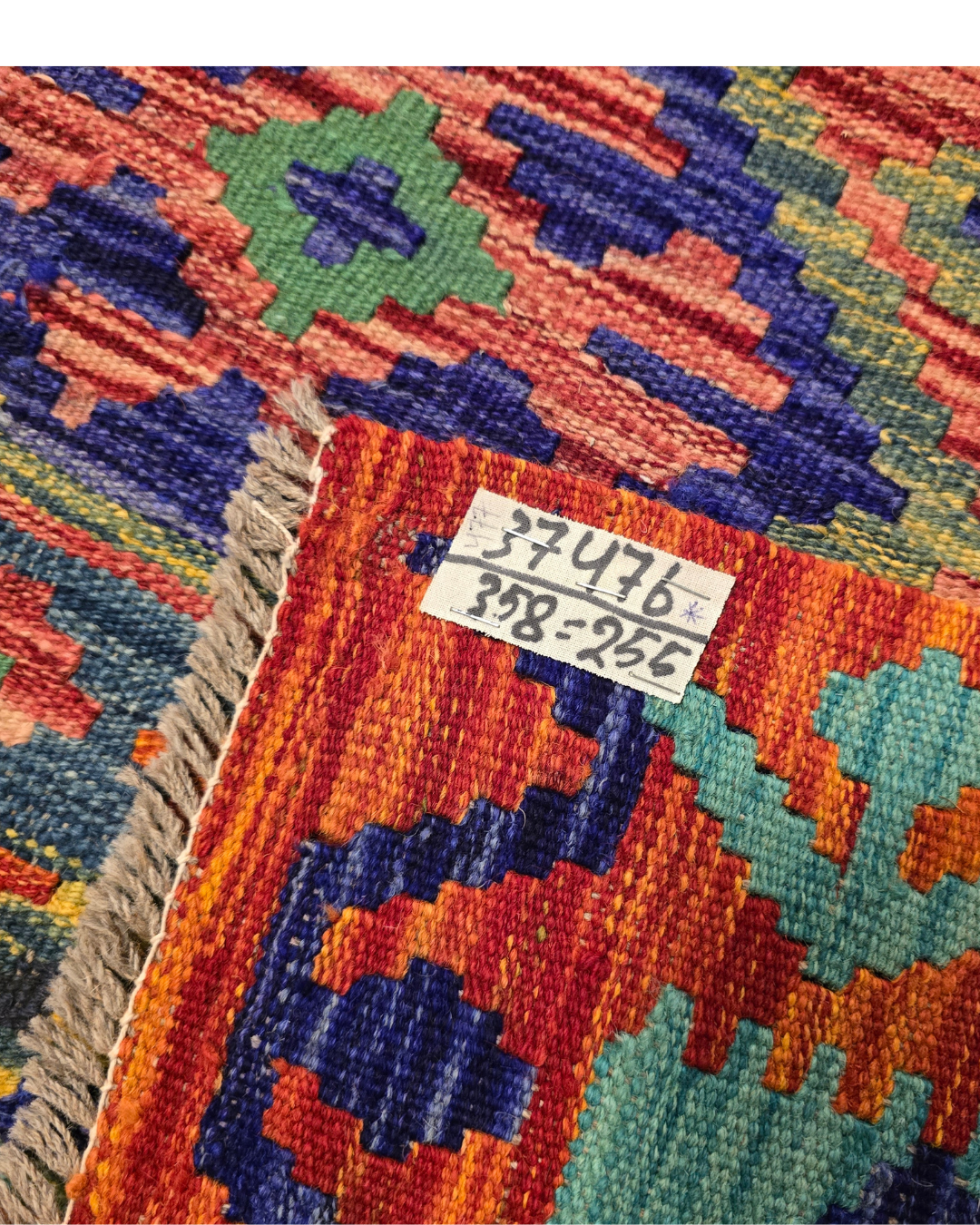 XL Groot Afghan Kelim Tapijt Perzisch 358x255 wollen vloerkleed