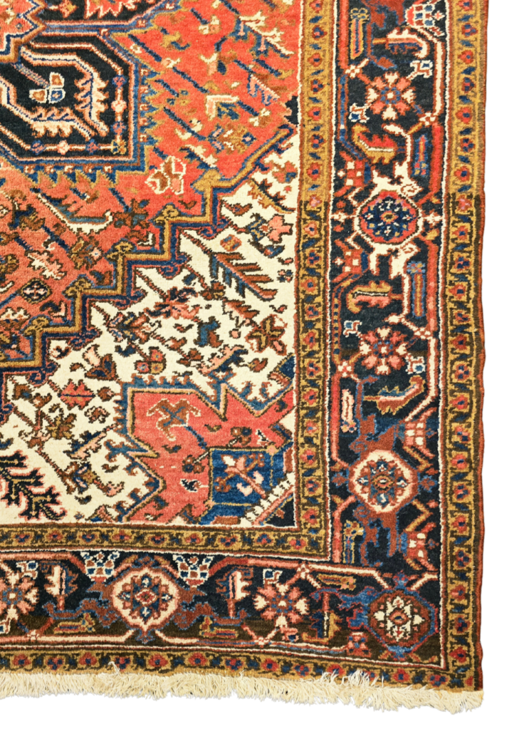Groot Perzisch tapijt Heriz 320x220 wollen vloerkleed Iran handgeknoopt
