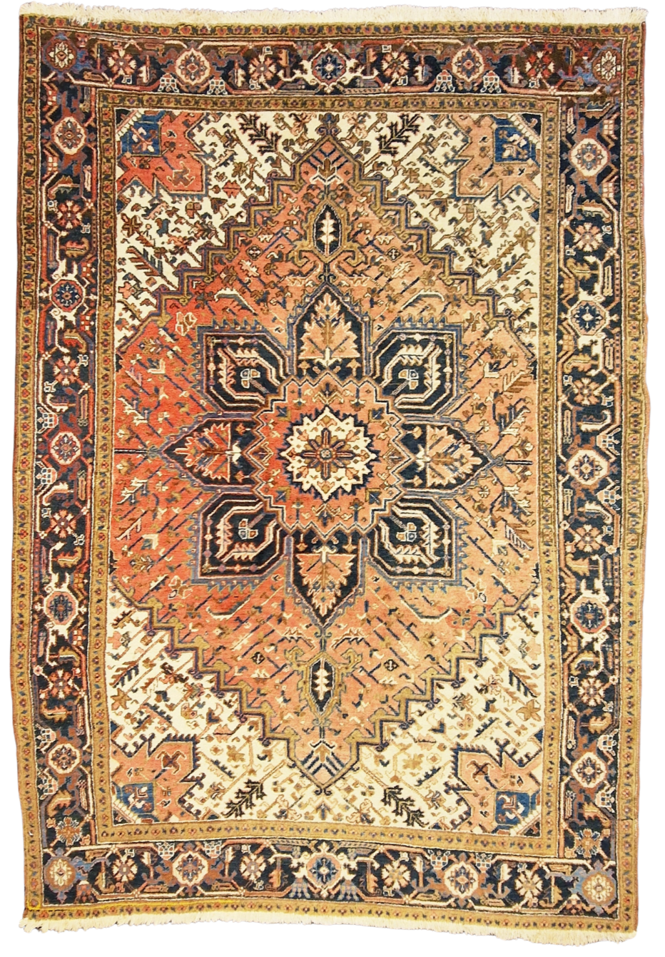 Groot Perzisch tapijt Heriz 320x220 wollen vloerkleed Iran handgeknoopt