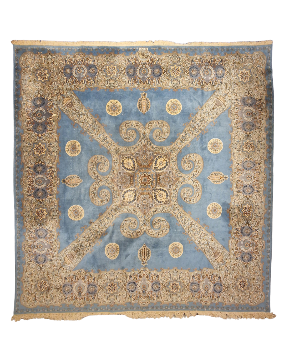Groot Perzisch tapijt Kashmar 350x350 wollen vloerkleed iran handgeknoopt