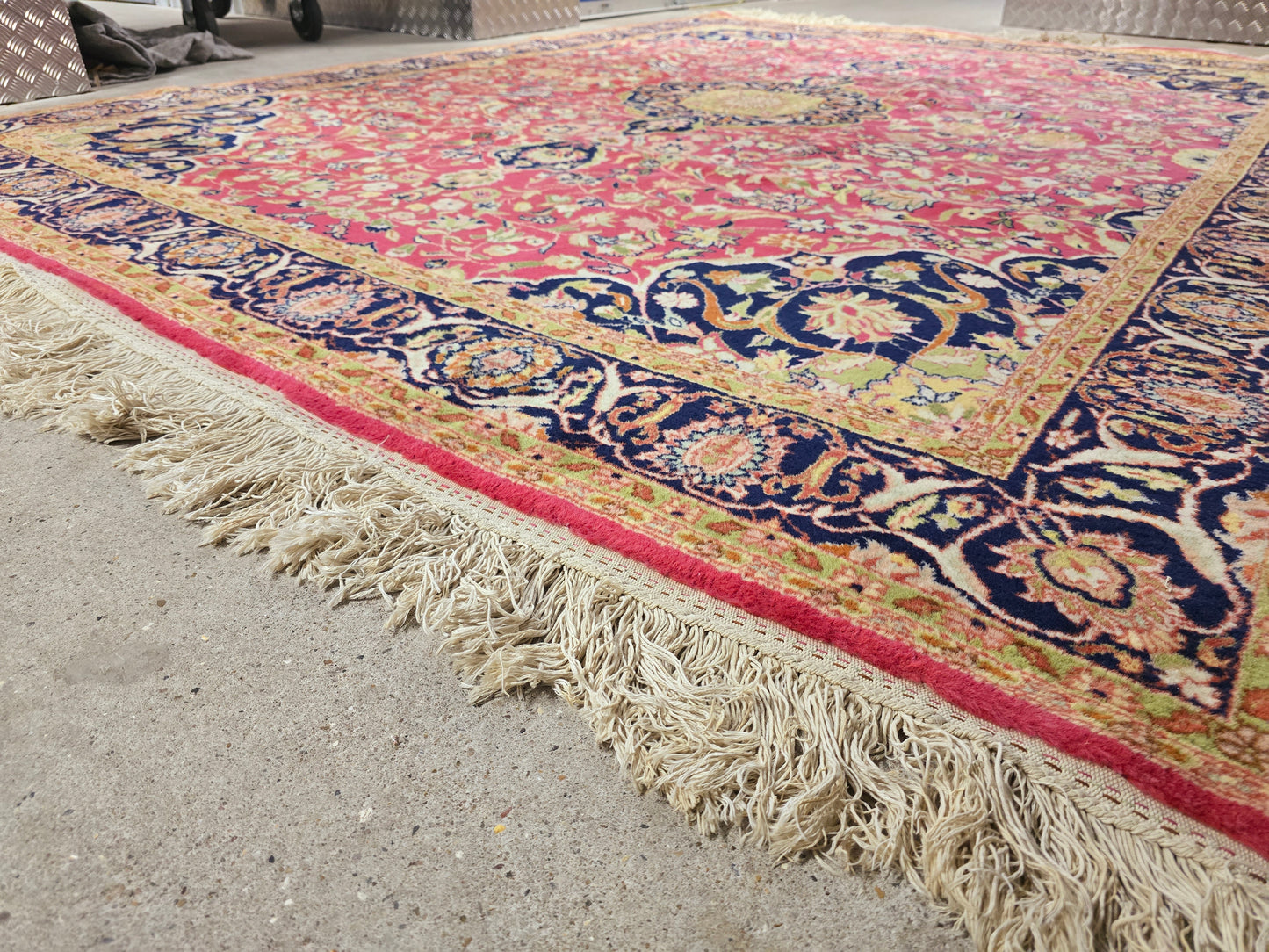 Groot perzisch tapijt Kashan 340x240 vloerkleed handgeknoopt iran