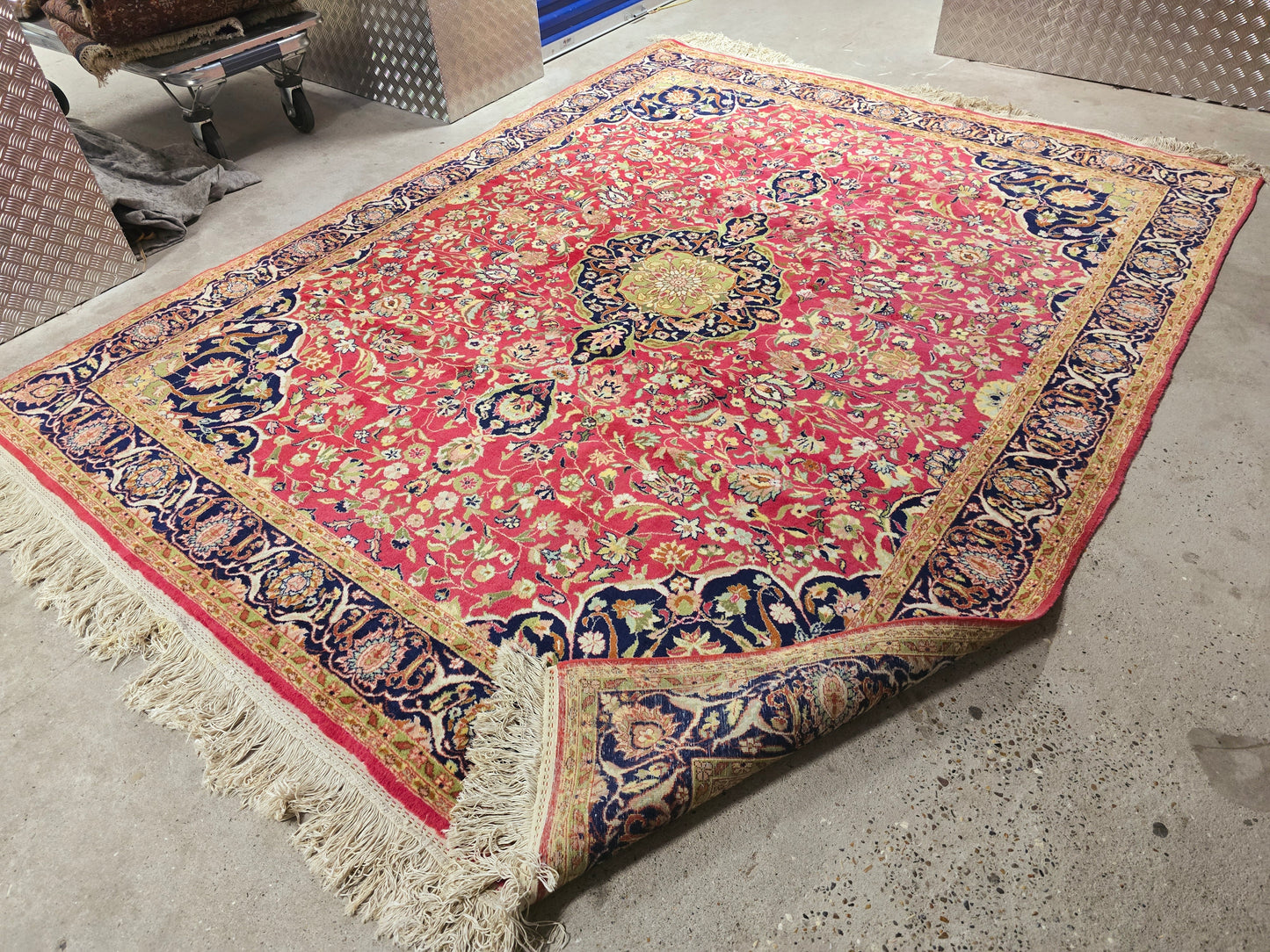 Groot perzisch tapijt Kashan 340x240 vloerkleed handgeknoopt iran