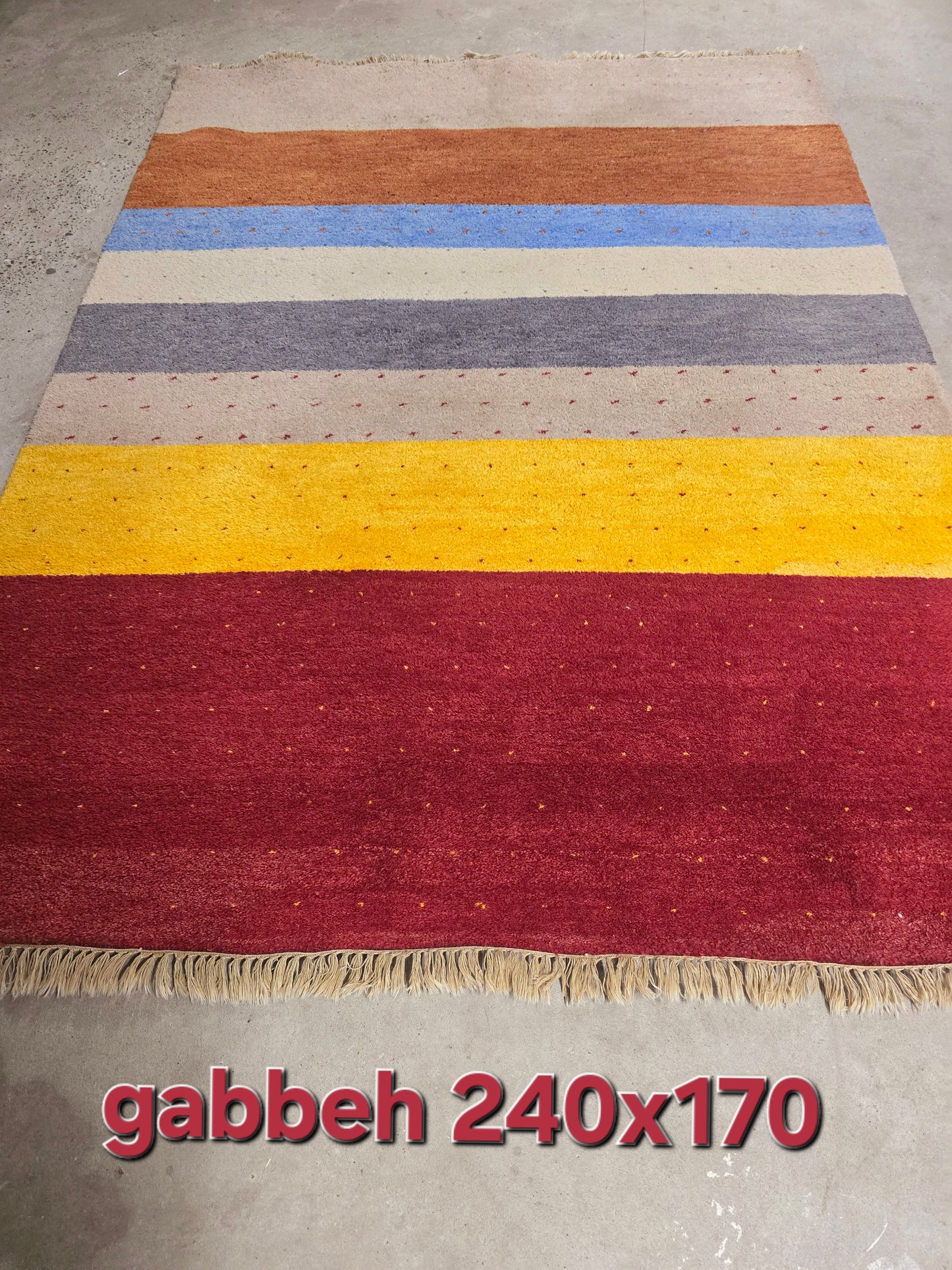 Perzisch tapijt Gabbeh 240x170 wollen vloerkleed Handgeknoop