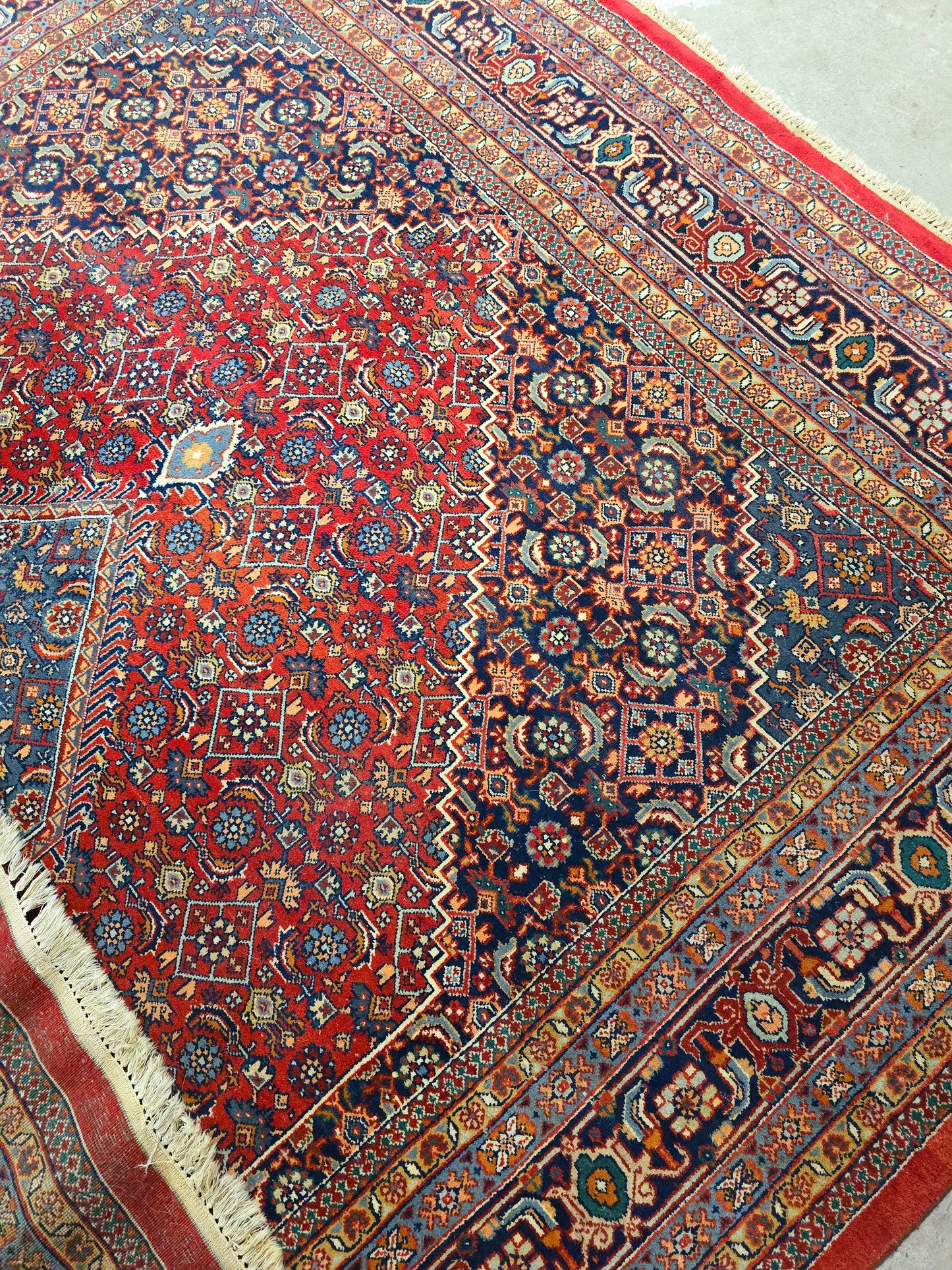 Groot perzisch tapijt bidjar vloerkleed 350x250 handgeknoopt