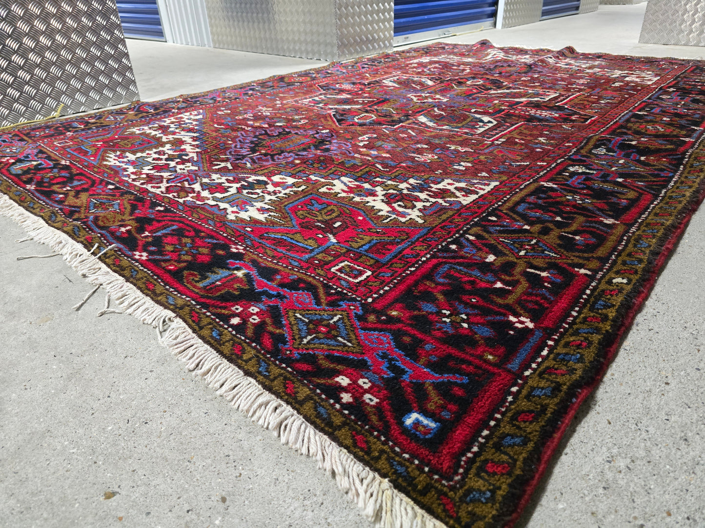 Groot Perzisch tapijt Heriz 300x200 wollen vloerkleed
