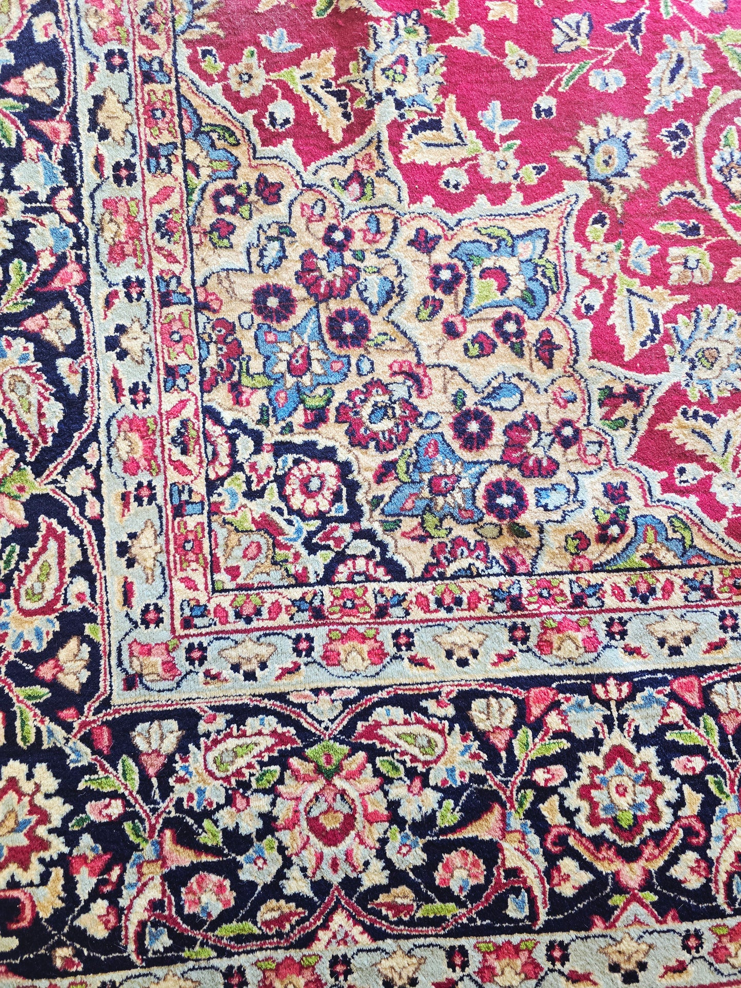 Groot perzisch tapijt Kirman 380x265 vloerkleed handgeknoopt iran
