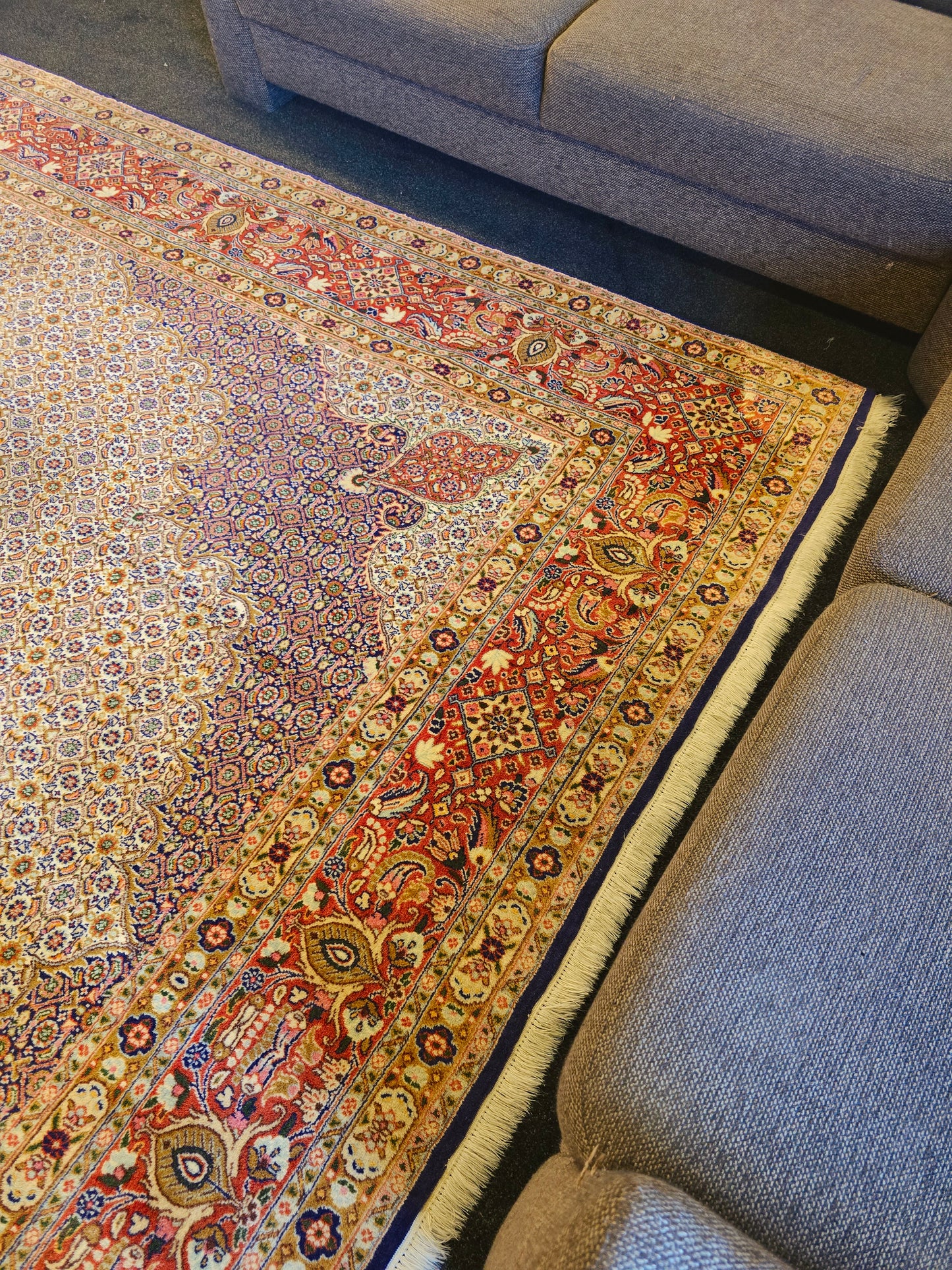 Groot Perzisch Tapijt Moud 398x295 handgeknoopt wollen vloerkleed