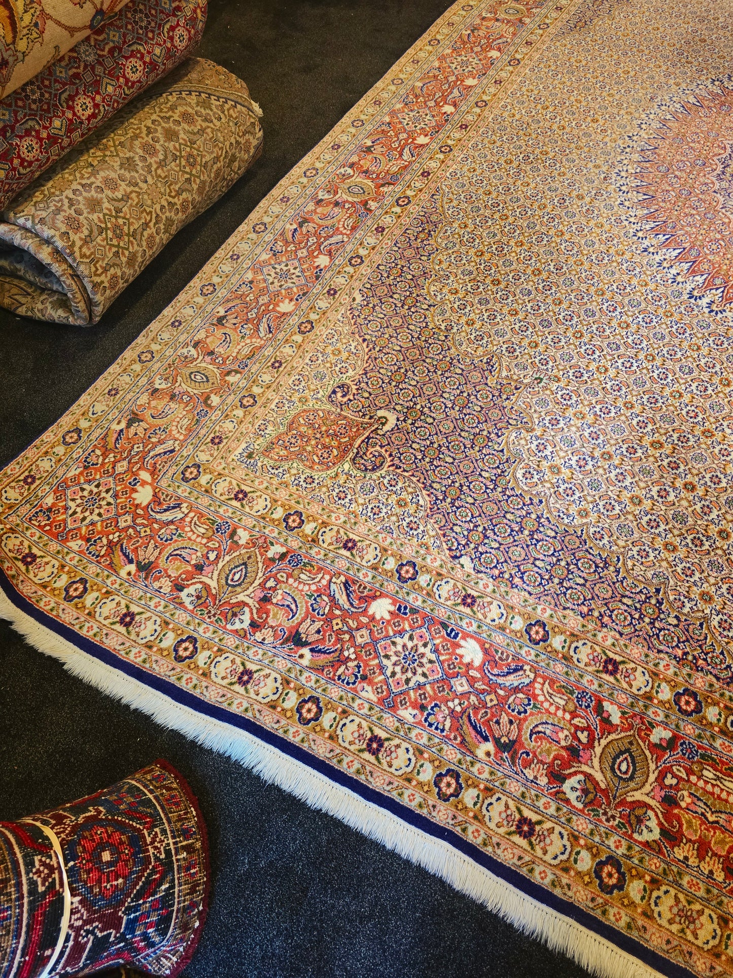 Groot Perzisch Tapijt Moud 398x295 handgeknoopt wollen vloerkleed