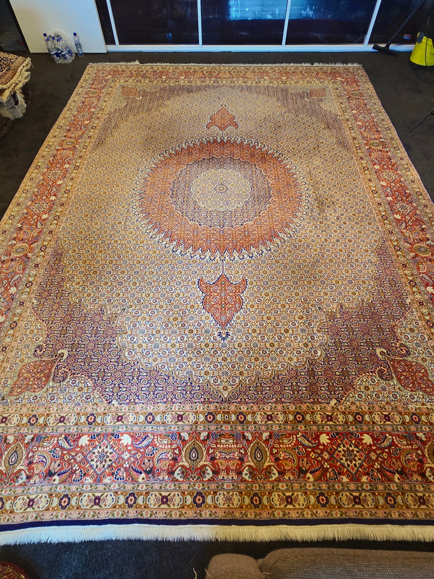 Groot Perzisch Tapijt Moud 398x295 handgeknoopt wollen vloerkleed