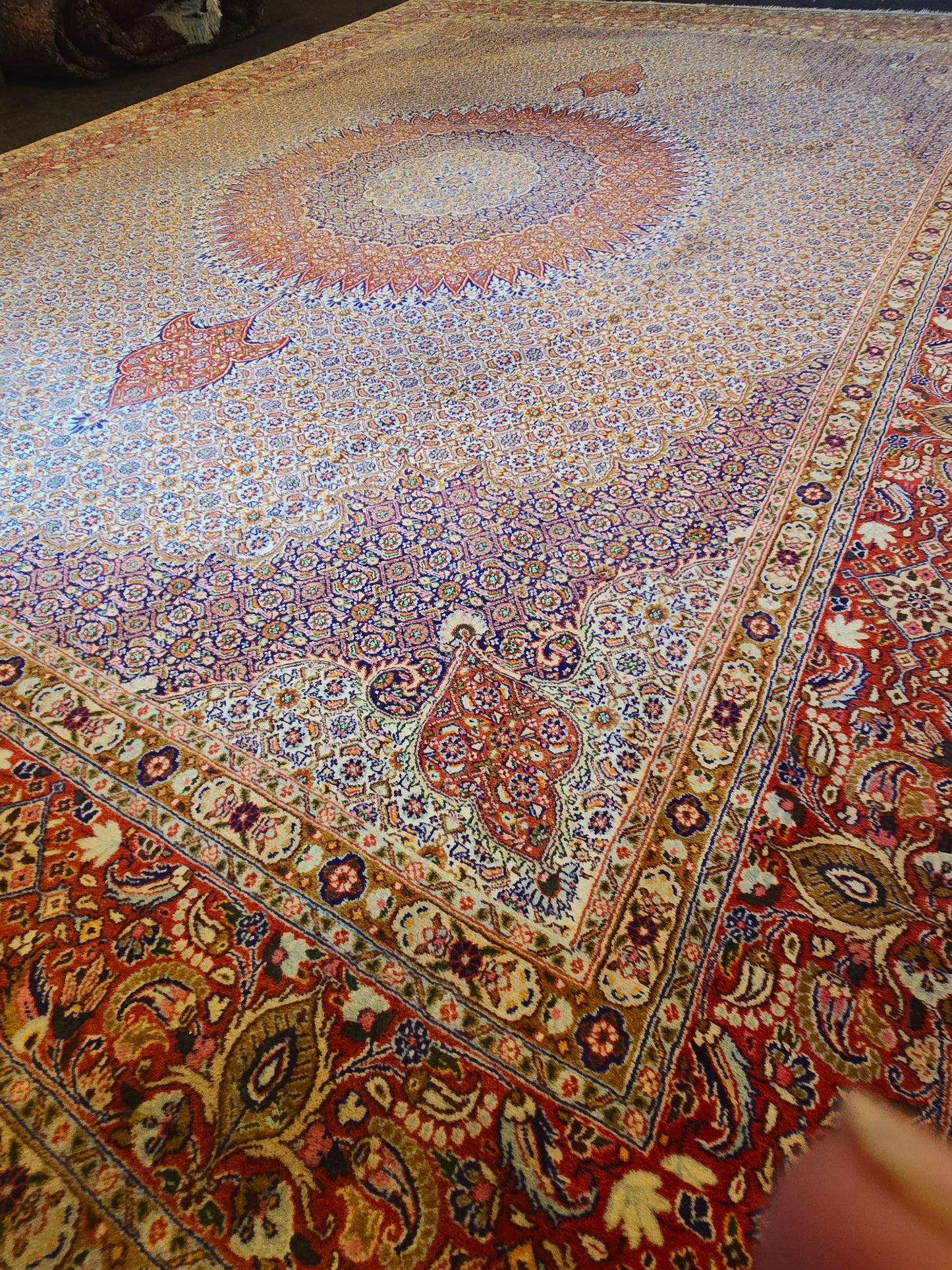 Groot Perzisch Tapijt Moud 398x295 handgeknoopt wollen vloerkleed