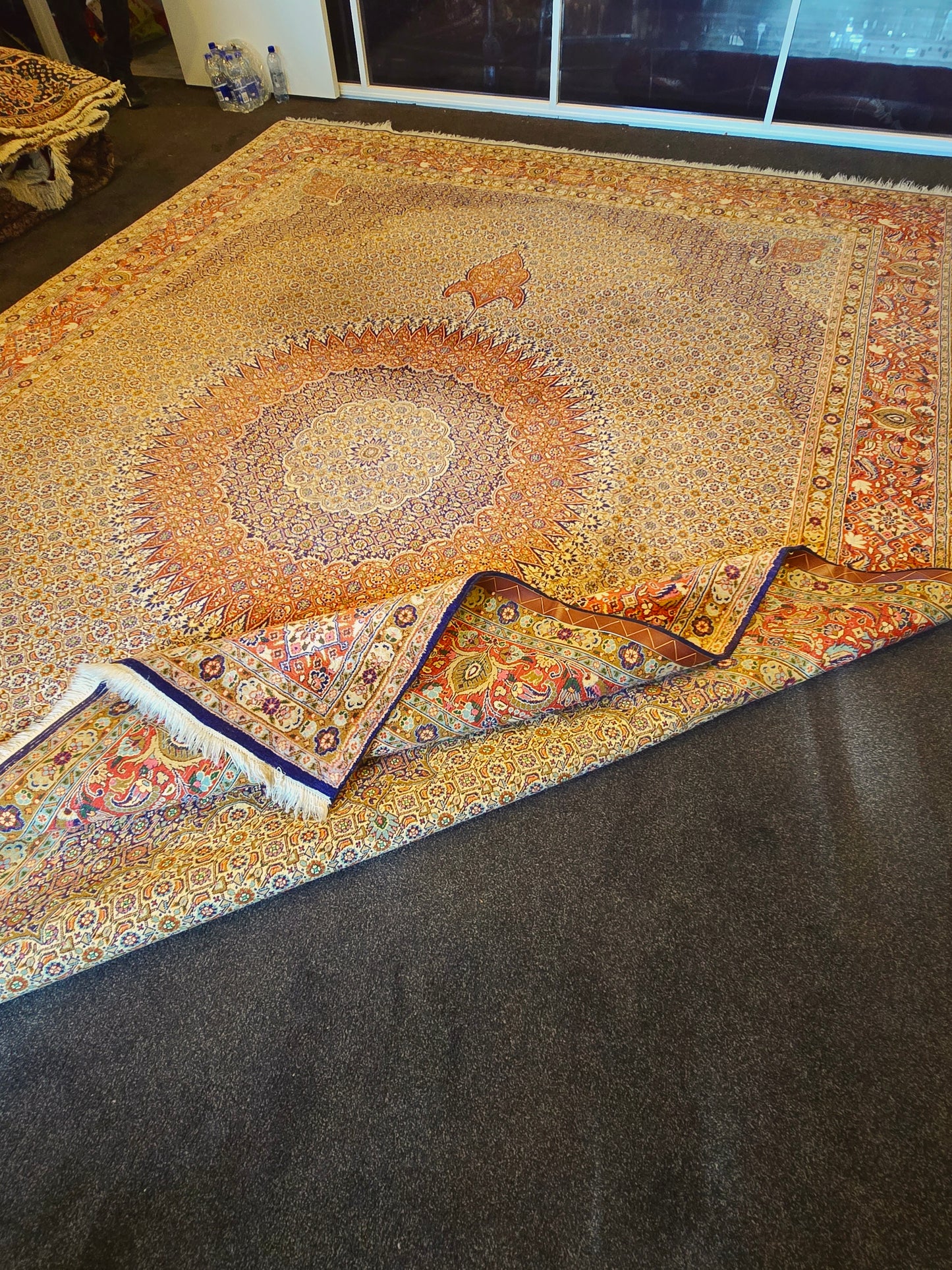 Groot Perzisch Tapijt Moud 398x295 handgeknoopt wollen vloerkleed
