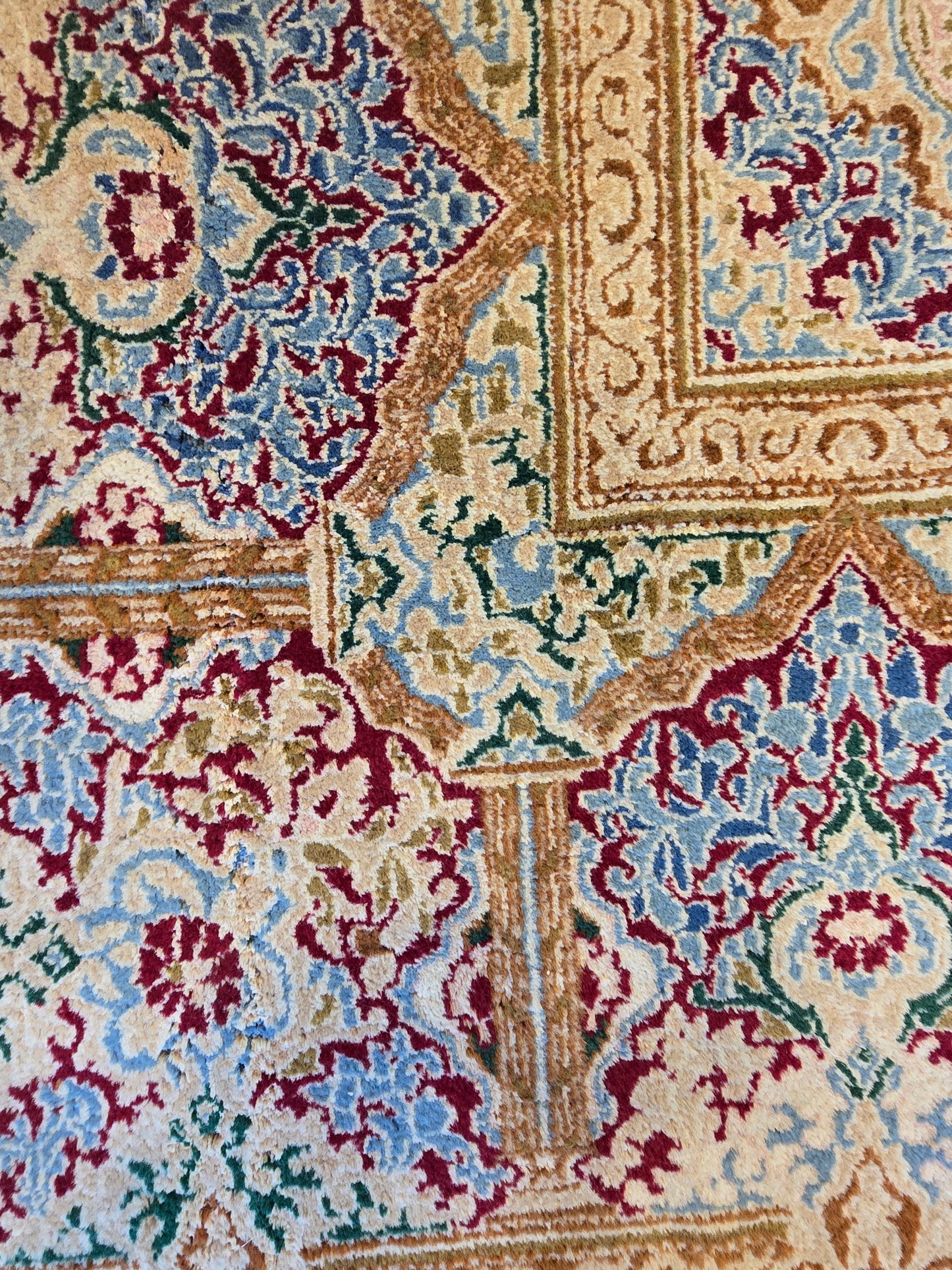 Groot Perzisch tapijt Kirman 345x265 wollen vloerkleed iran