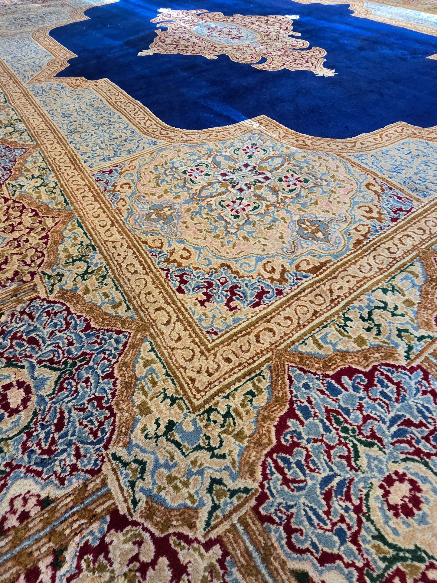 Groot Perzisch tapijt Kirman 345x265 wollen vloerkleed iran