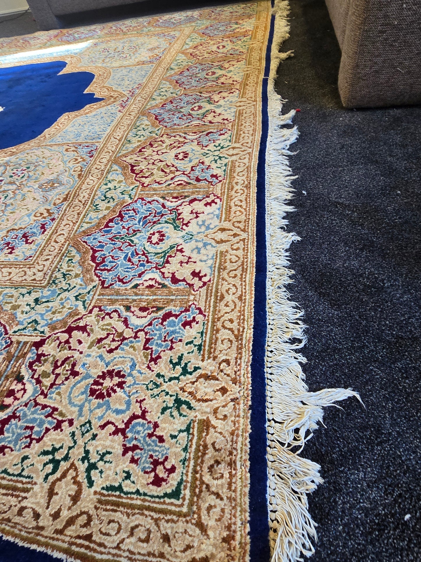 Groot Perzisch tapijt Kirman 345x265 wollen vloerkleed iran