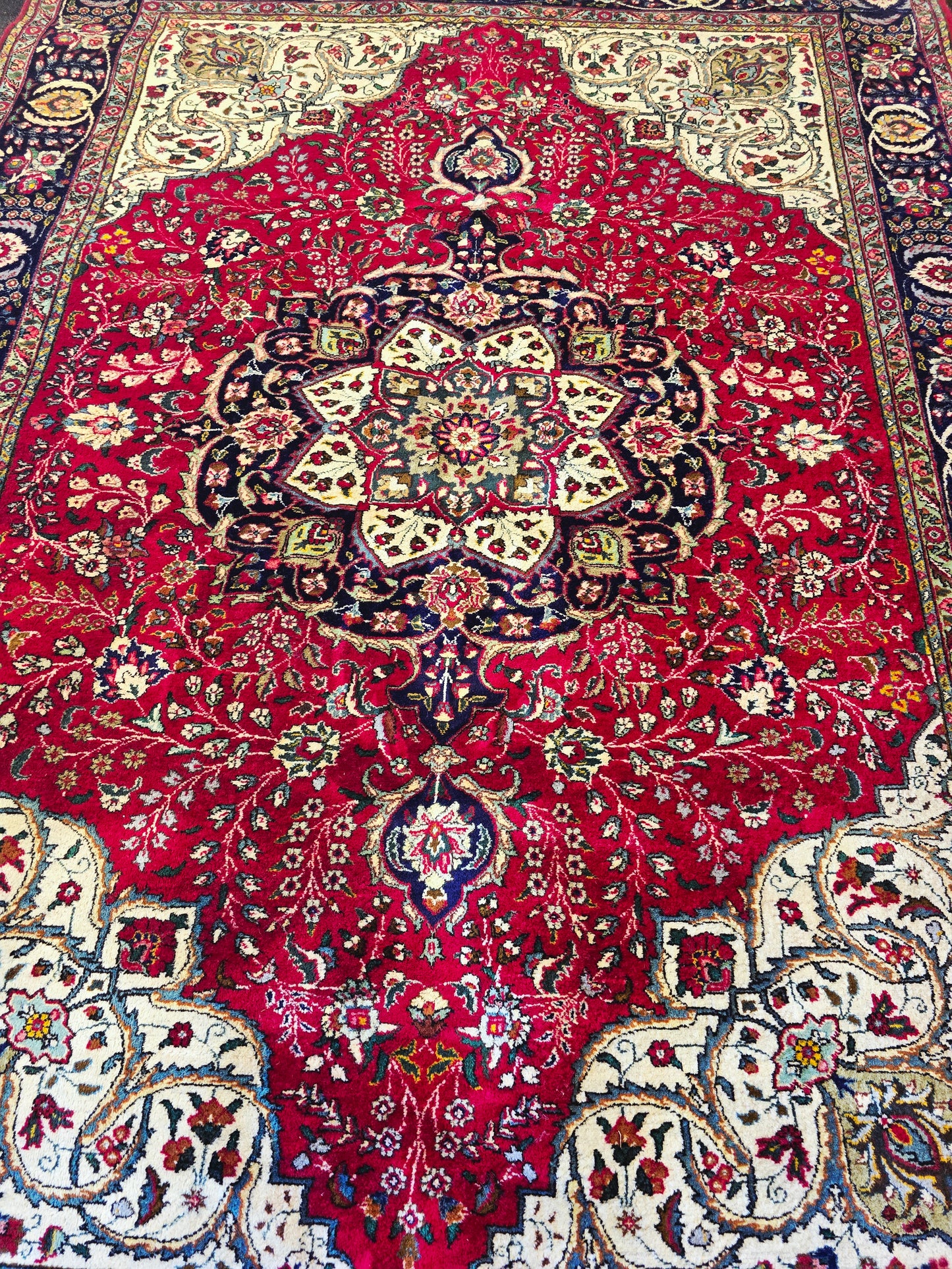 Groot perzisch Tapijt Kashan 360x254 handgeknoopt wollen vloerkleed