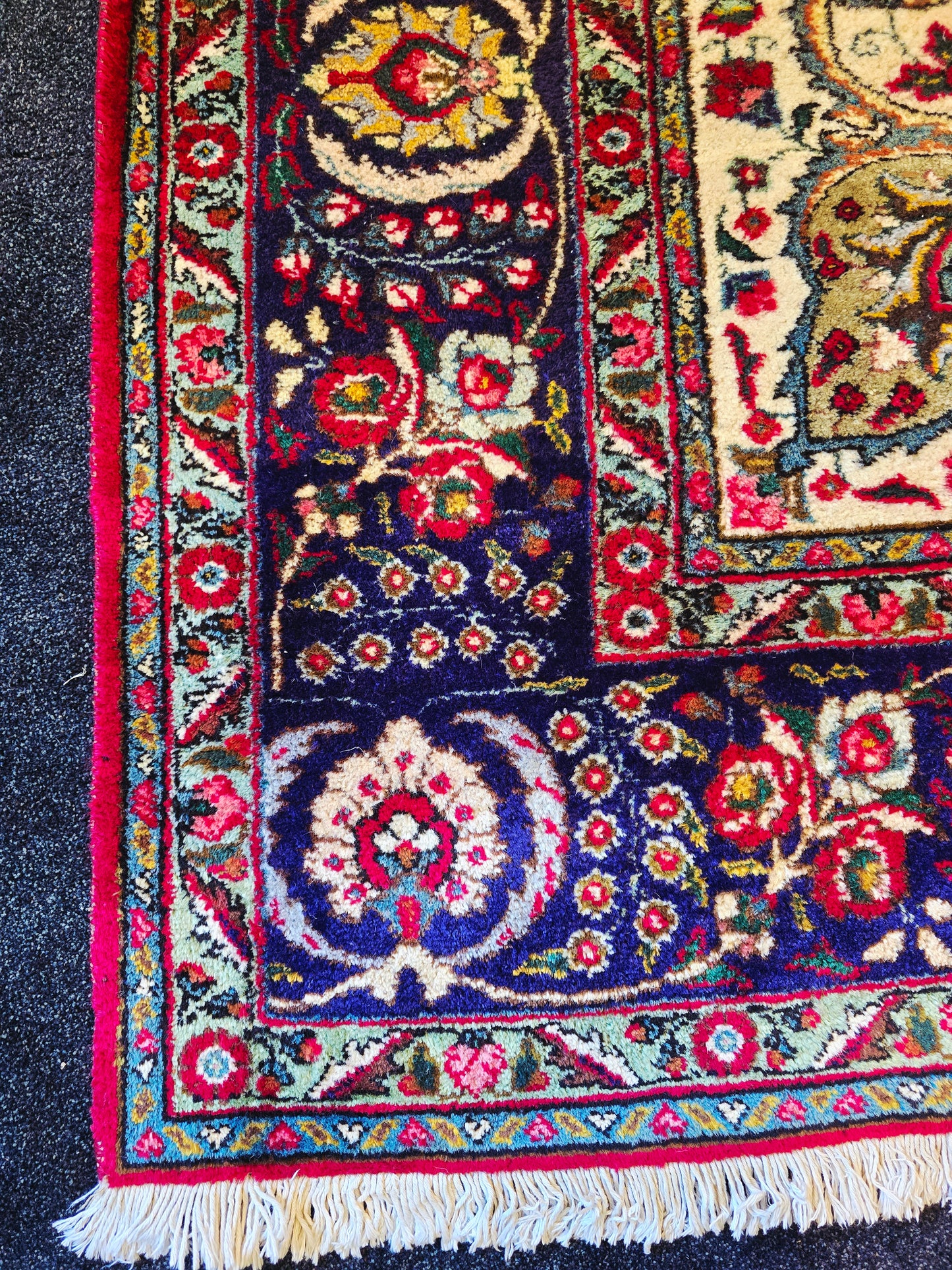 Groot perzisch Tapijt Kashan 360x254 handgeknoopt wollen vloerkleed