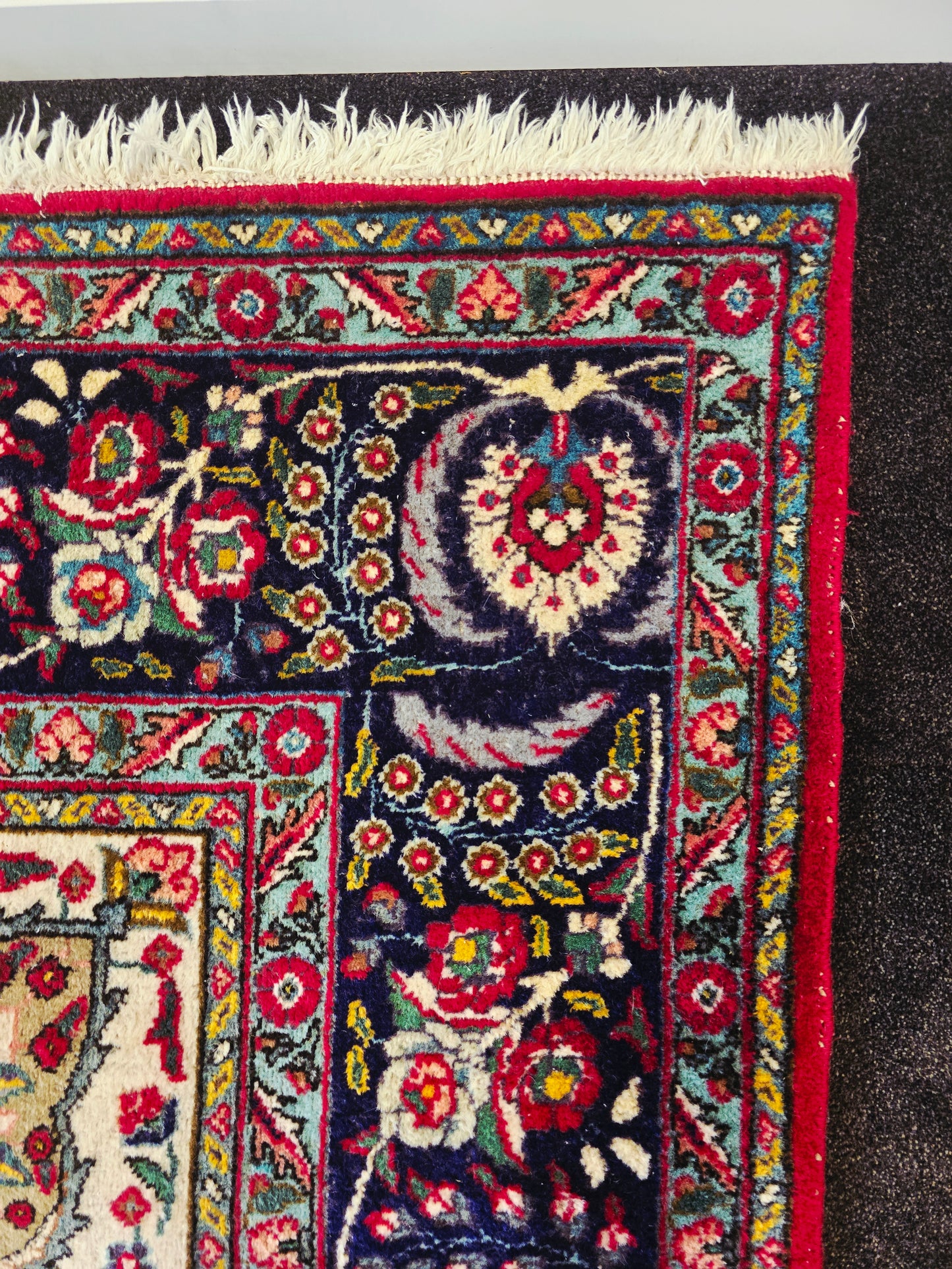 Groot perzisch Tapijt Kashan 360x254 handgeknoopt wollen vloerkleed