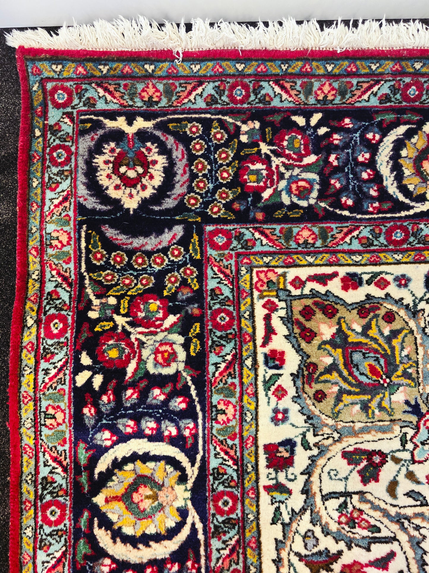 Groot perzisch Tapijt Kashan 360x254 handgeknoopt wollen vloerkleed