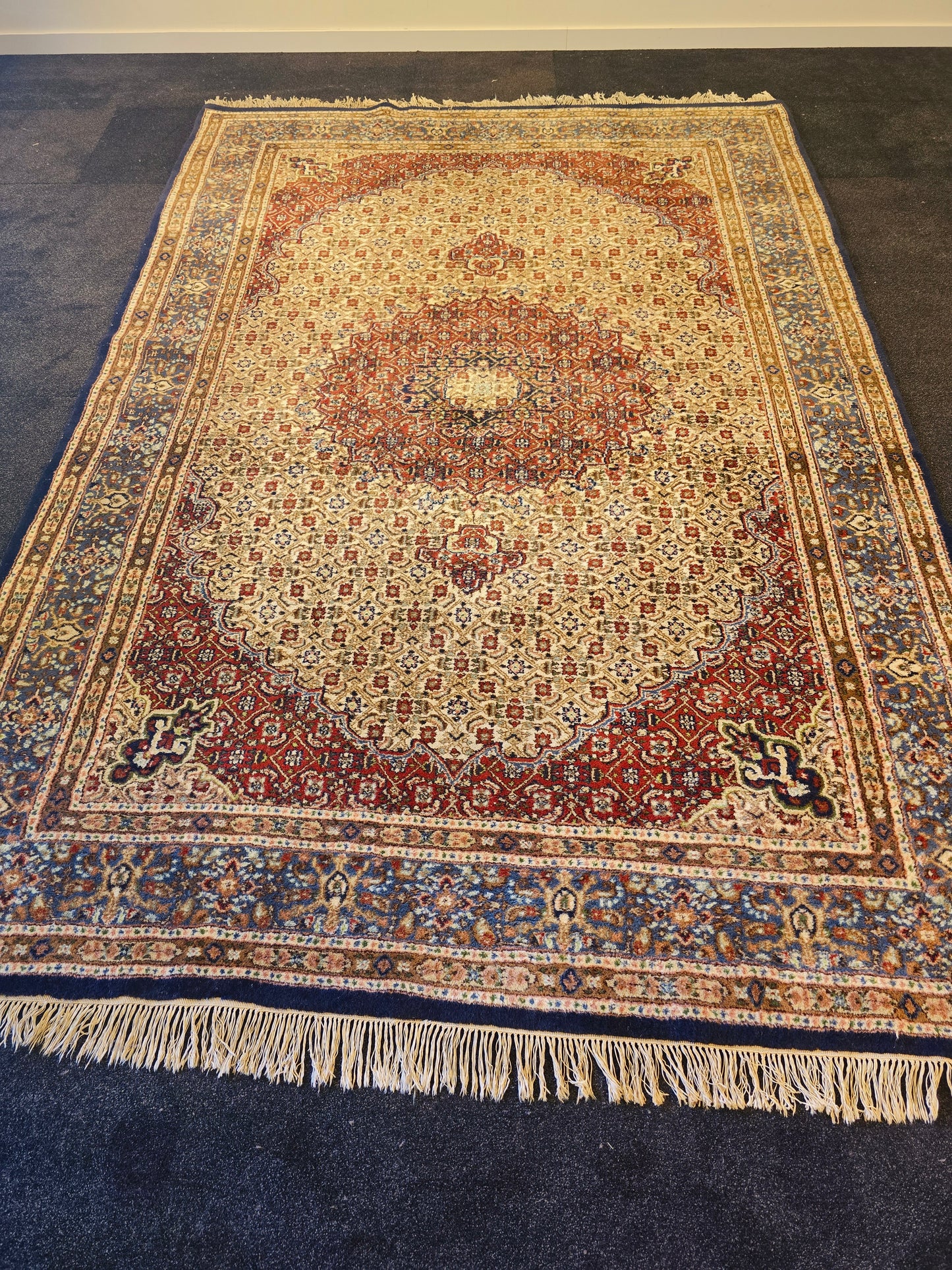 Perzisch tapijt Moud 296x190 handgeknoopt wollen vloerkleed