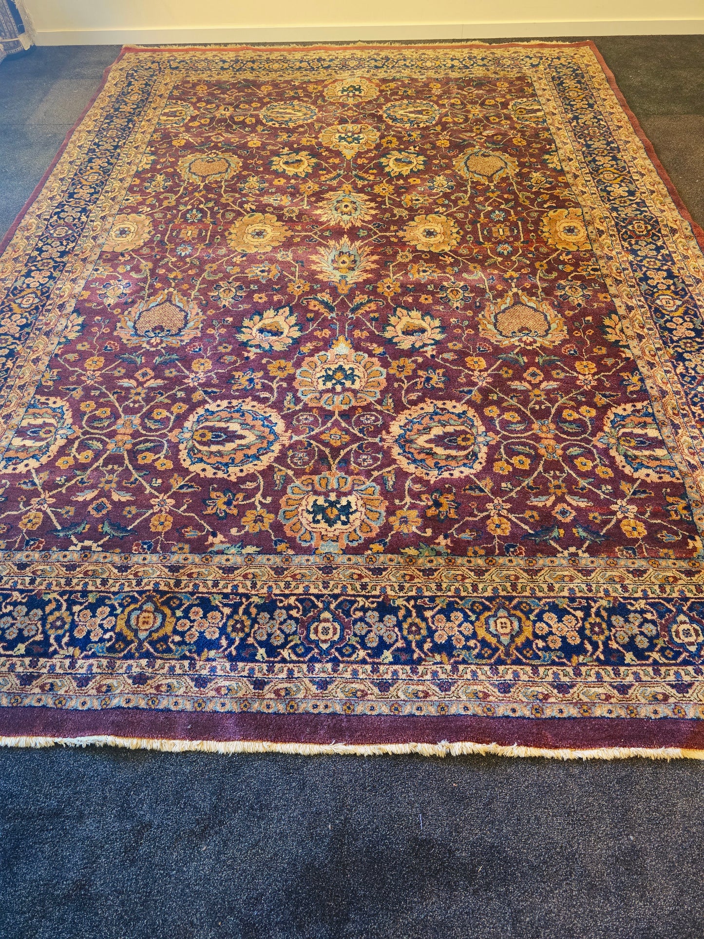 Groot perzisch Tapijt Tabriz 350x250 handgeknoot wollen vloerkleed