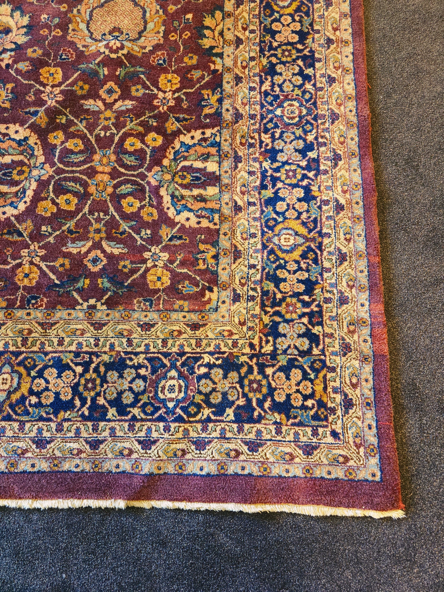 Groot perzisch Tapijt Tabriz 350x250 handgeknoot wollen vloerkleed