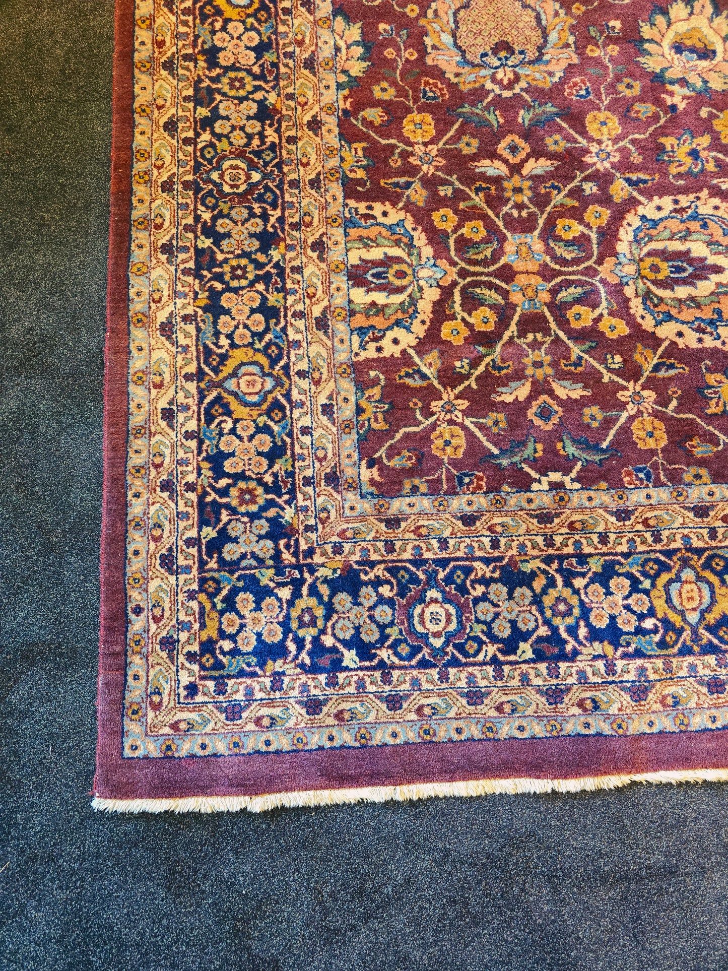Groot perzisch Tapijt Tabriz 350x250 handgeknoot wollen vloerkleed