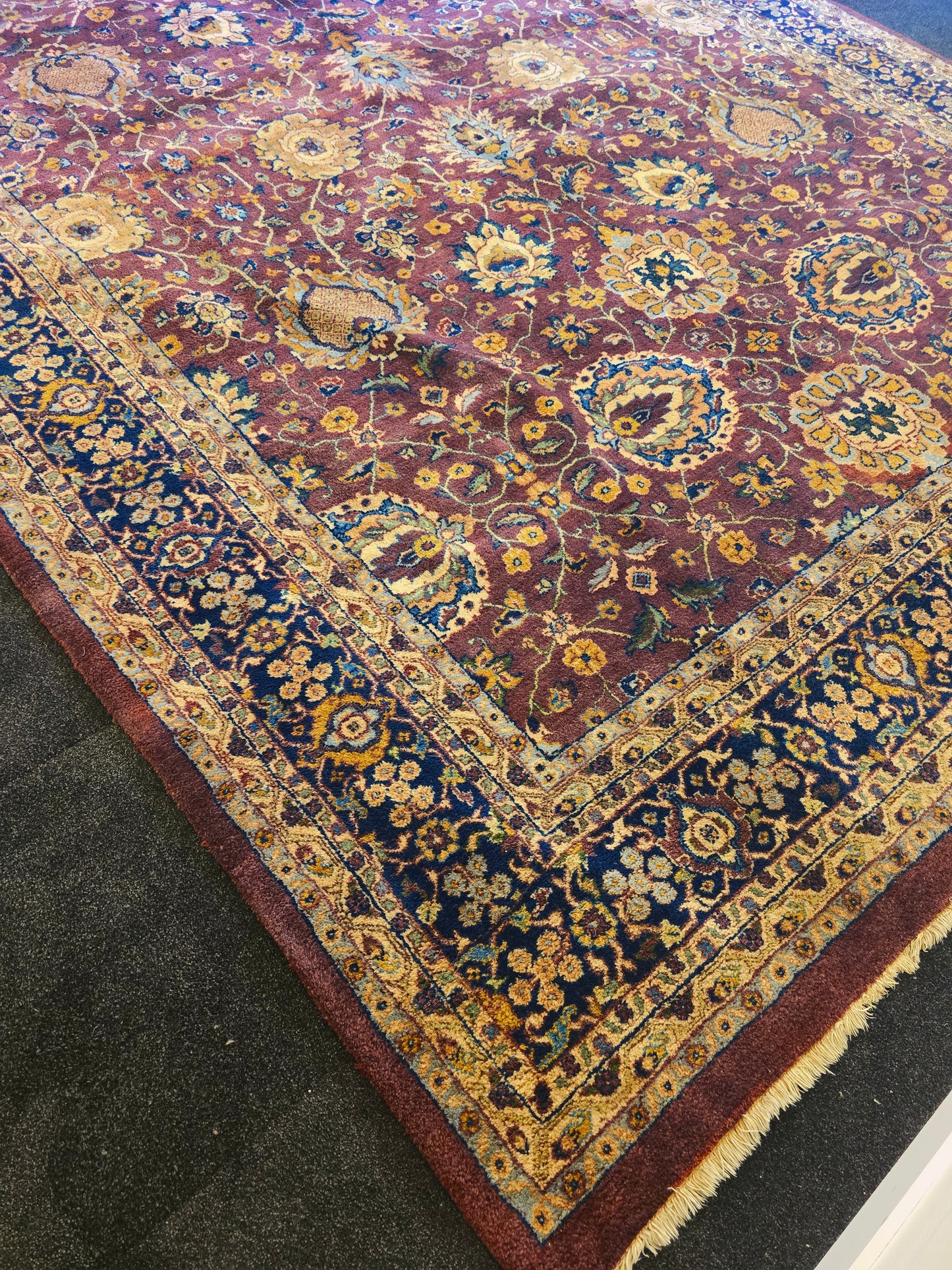 Groot perzisch Tapijt Tabriz 350x250 handgeknoot wollen vloerkleed