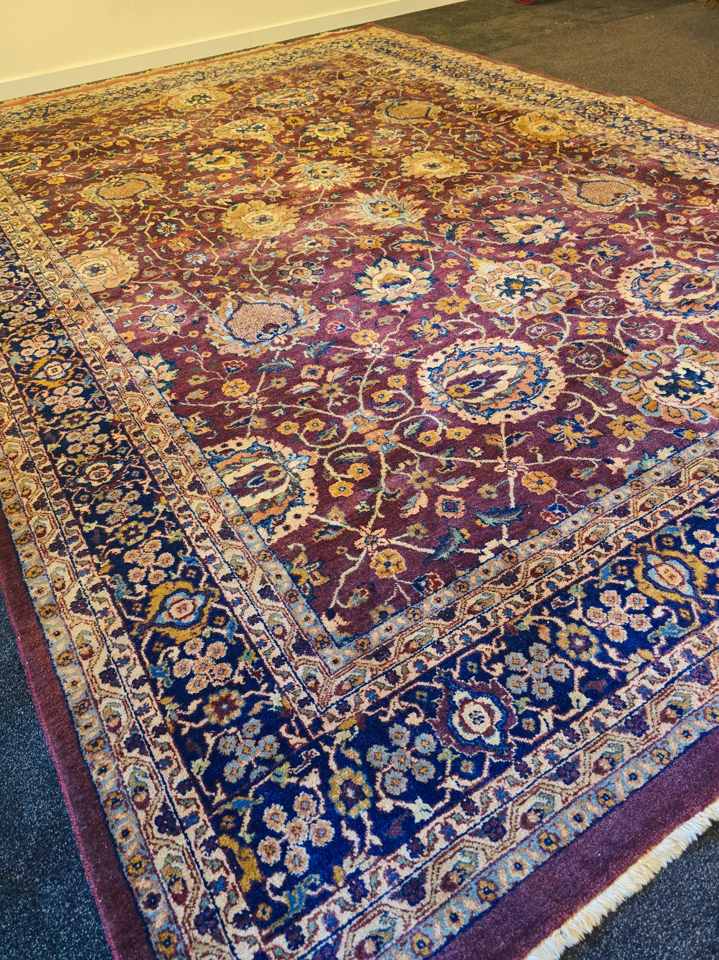 Groot perzisch Tapijt Tabriz 350x250 handgeknoot wollen vloerkleed