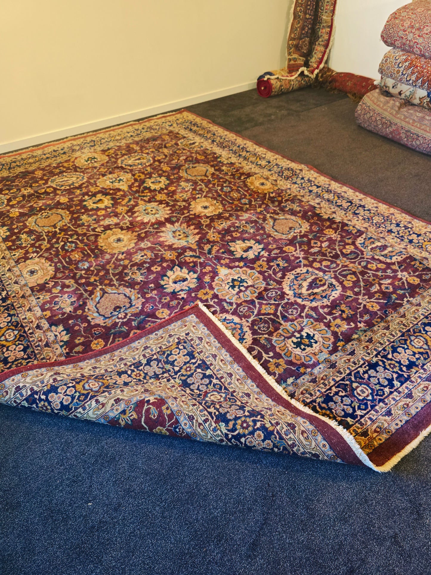 Groot perzisch Tapijt Tabriz 350x250 handgeknoot wollen vloerkleed