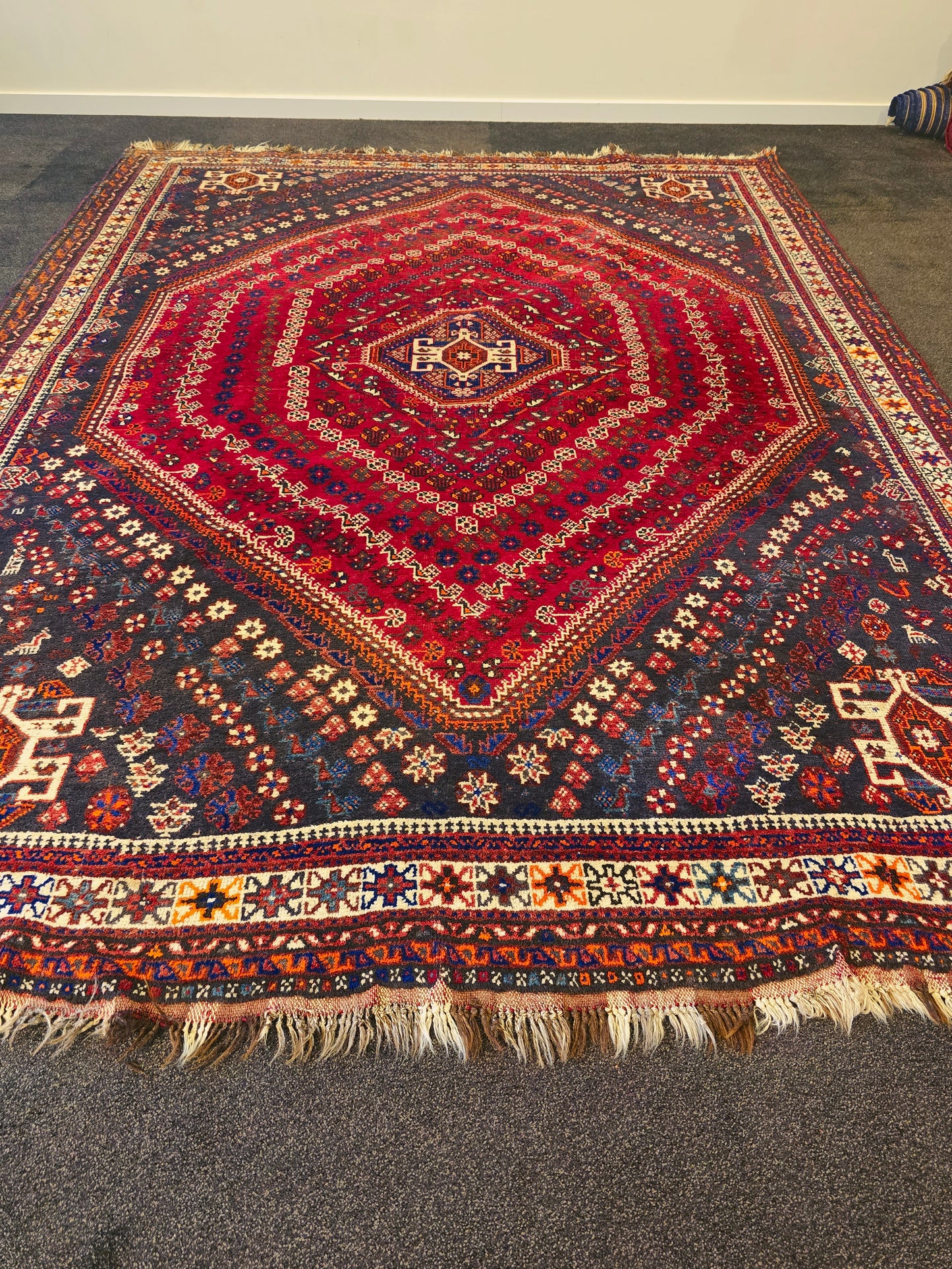 perzisch tapijt Shiraz 305x215 wollen vloerkleed iran handgeknoopt