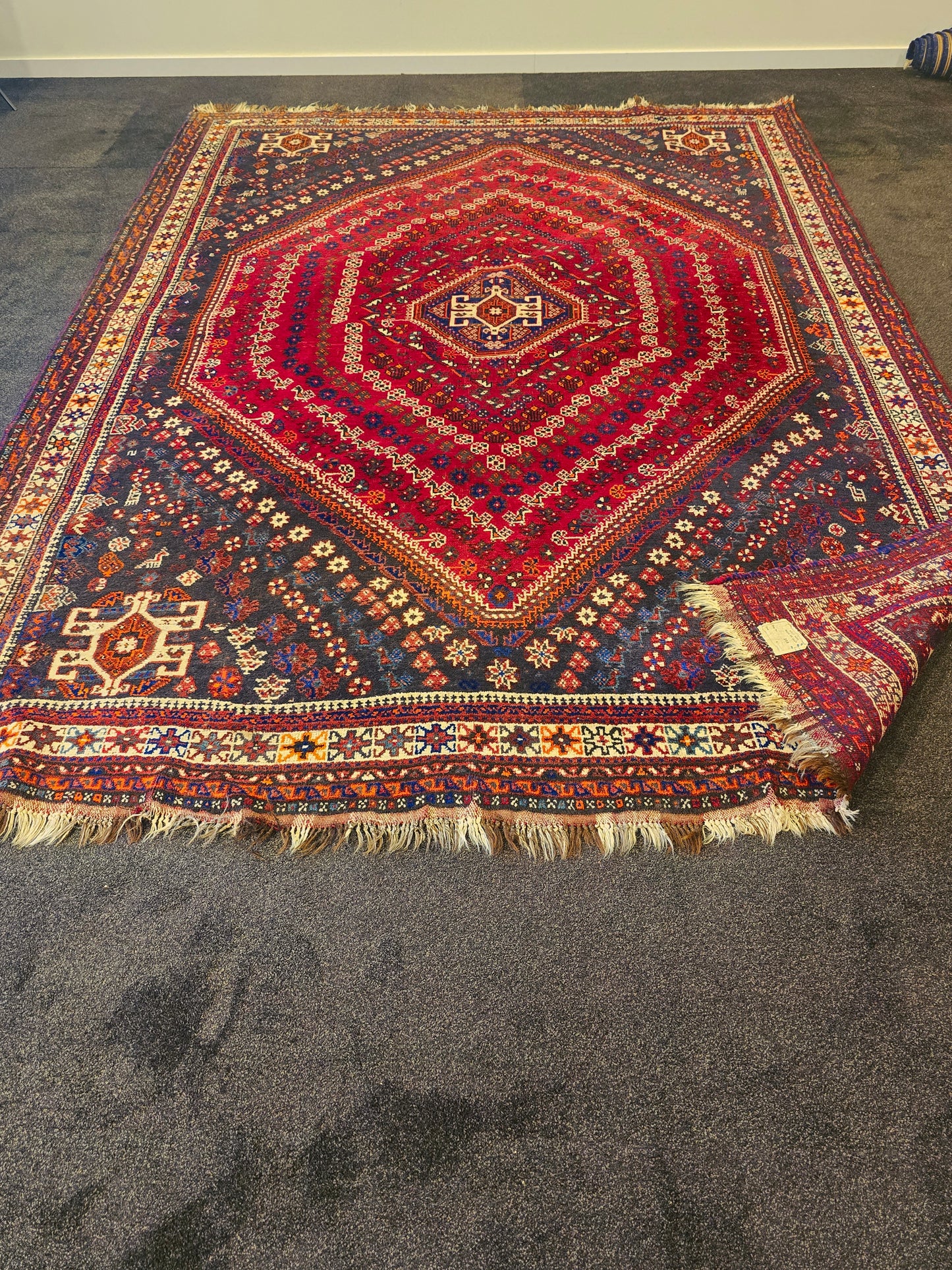 perzisch tapijt Shiraz 305x215 wollen vloerkleed iran handgeknoopt