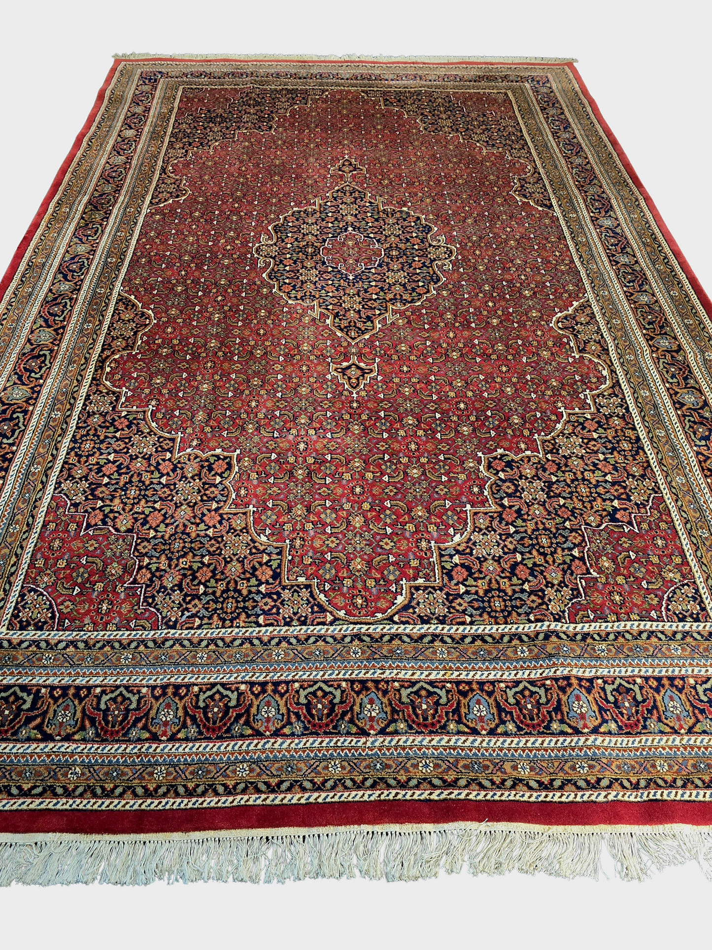 Groot perzisch tapijt Bidjar 373x245 handgeknoopt wollen vloerkleed