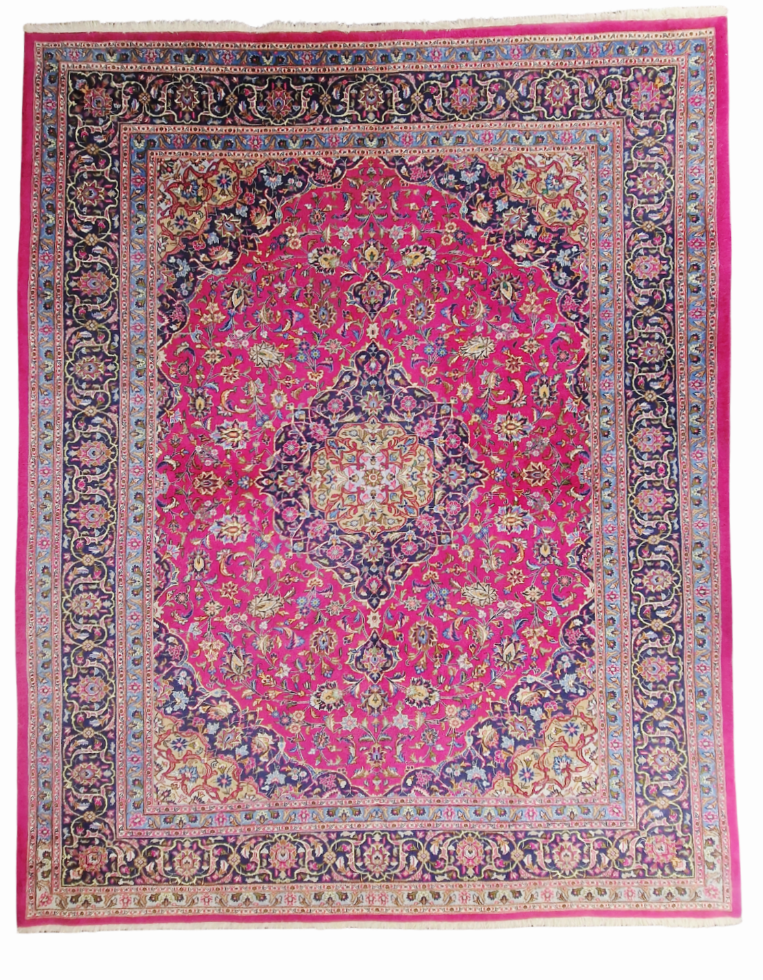Groot Perzisch tapijt kashan 380x300 wollen vloerkleed iran
