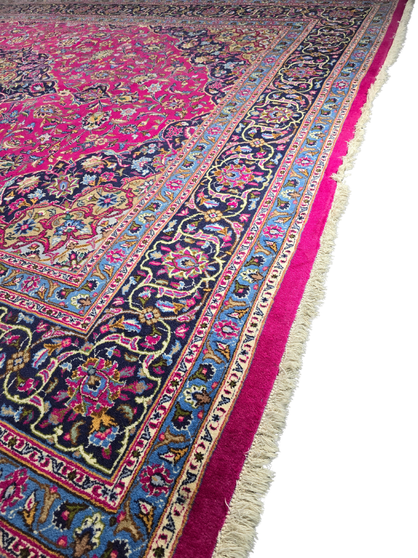 Groot Perzisch tapijt kashan 380x300 wollen vloerkleed iran