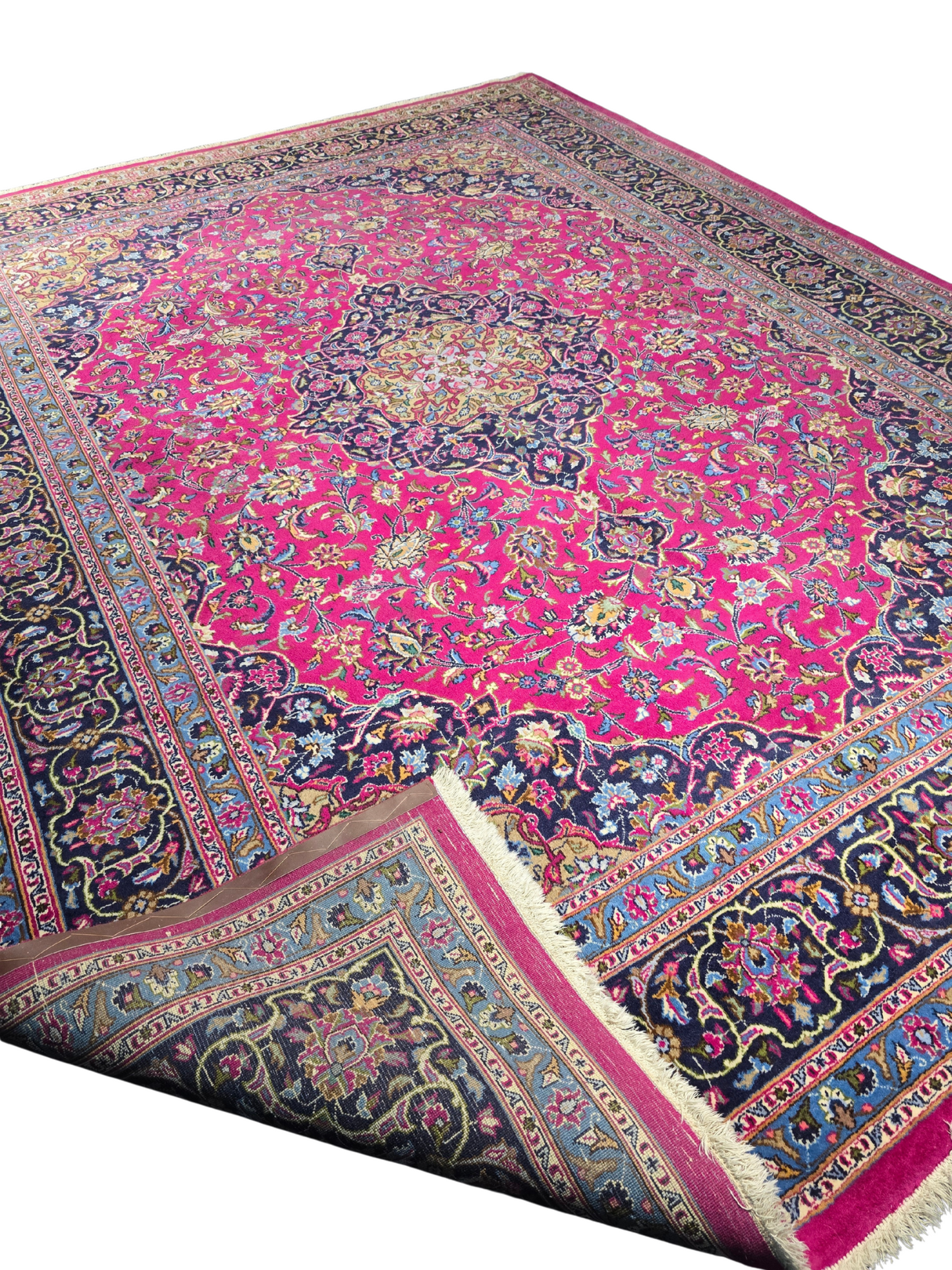 Groot Perzisch tapijt kashan 380x300 wollen vloerkleed iran