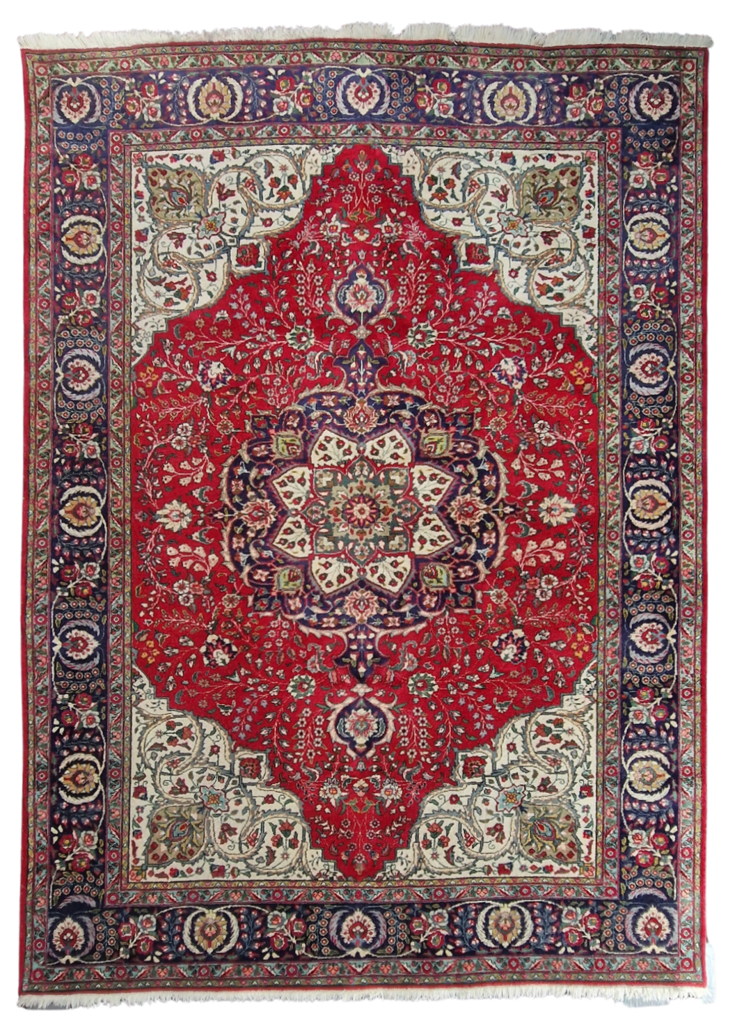 Groot perzisch Tapijt Kashan 360x254 handgeknoopt wollen vloerkleed