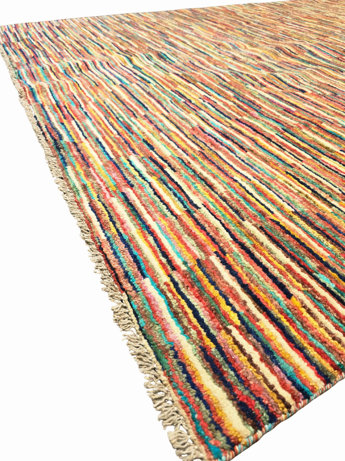 Perzisch Tapijt Gabbeh Lines 300x200 wollen vloerkleed (Nieuw onbelopen)