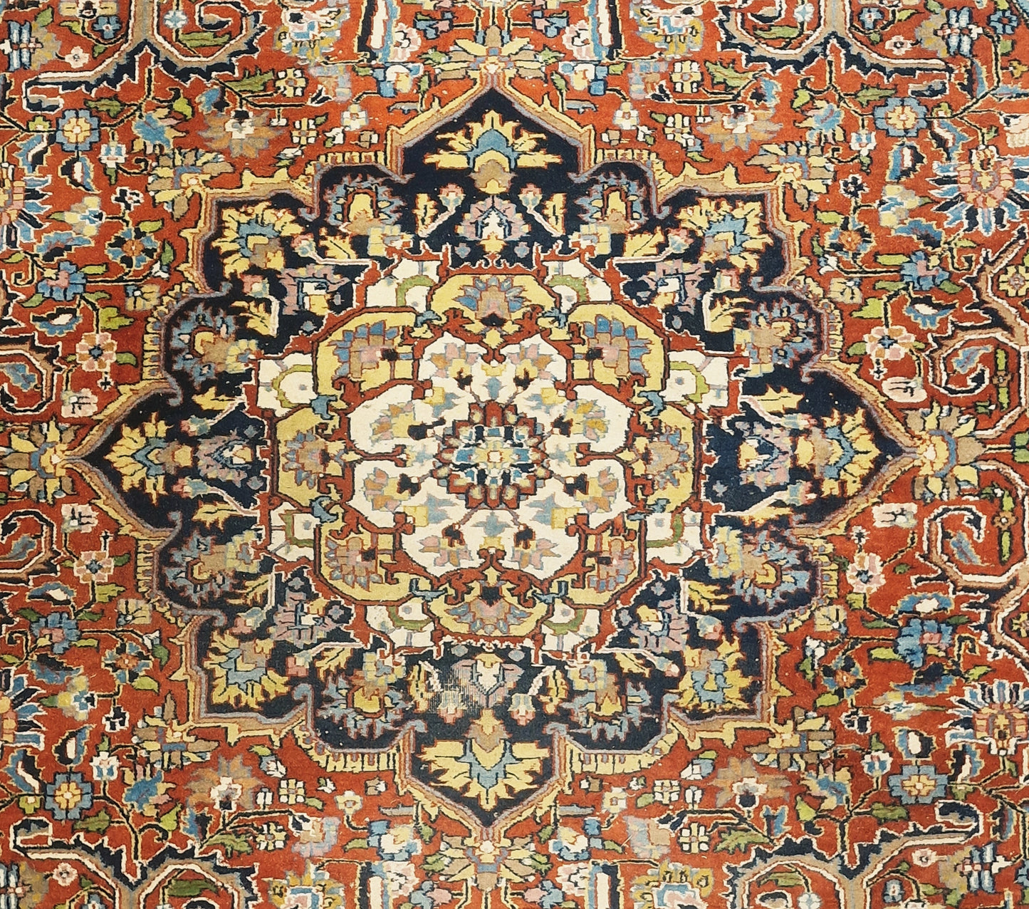 Groot perzisch tapijt Mashad 350x250 wollen vloerkleed handgeknoopt