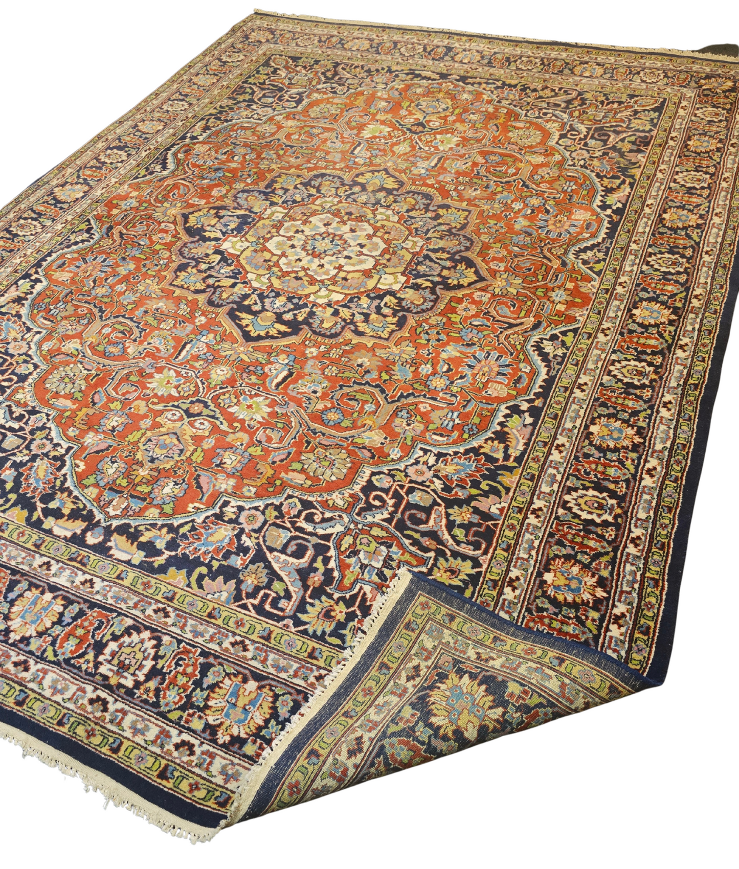 Groot perzisch tapijt Mashad 350x250 wollen vloerkleed handgeknoopt