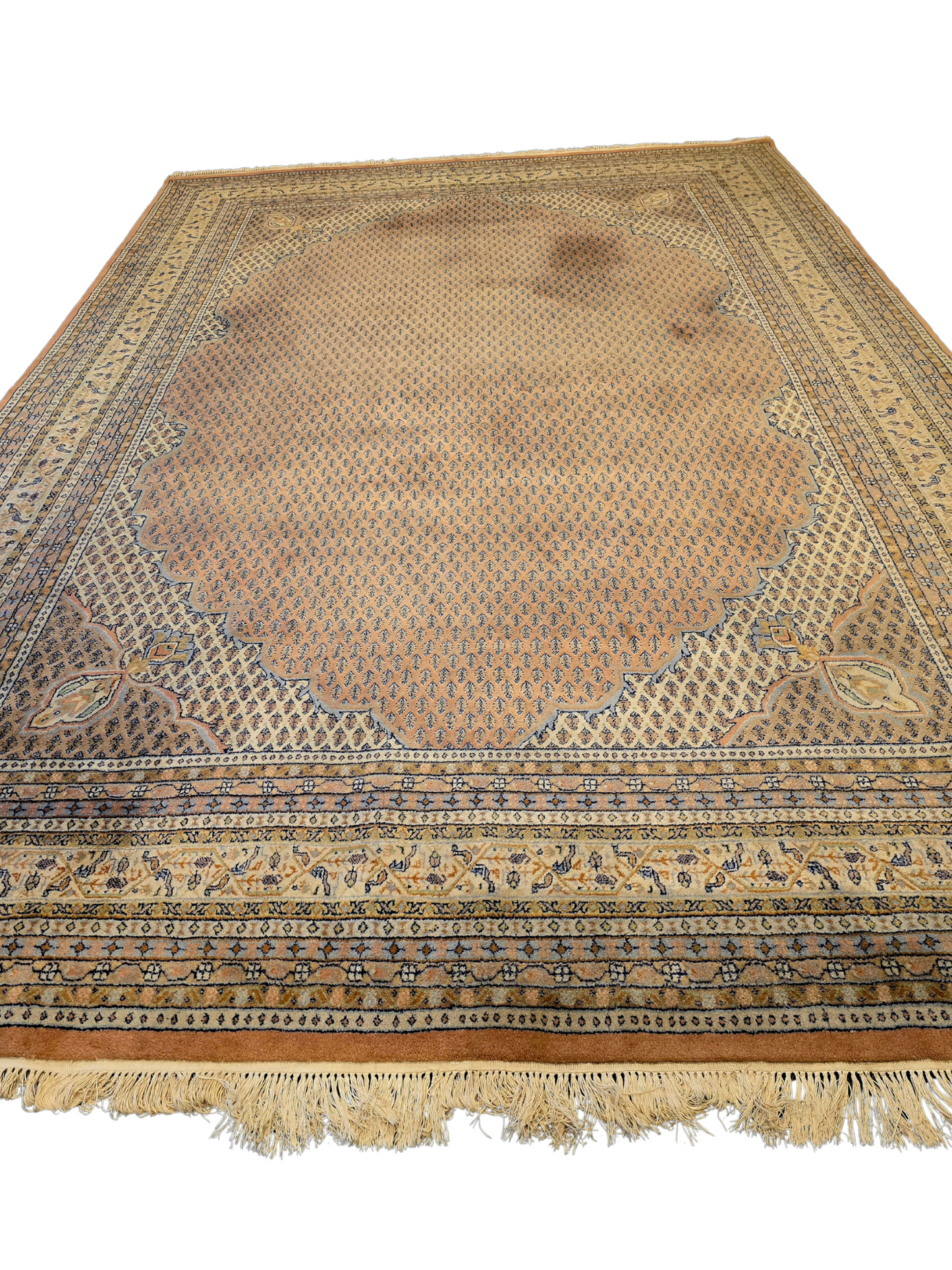 Groot perzisch tapijt Sarough Mir 365x250 wollen vloerkleed handgeknoopt