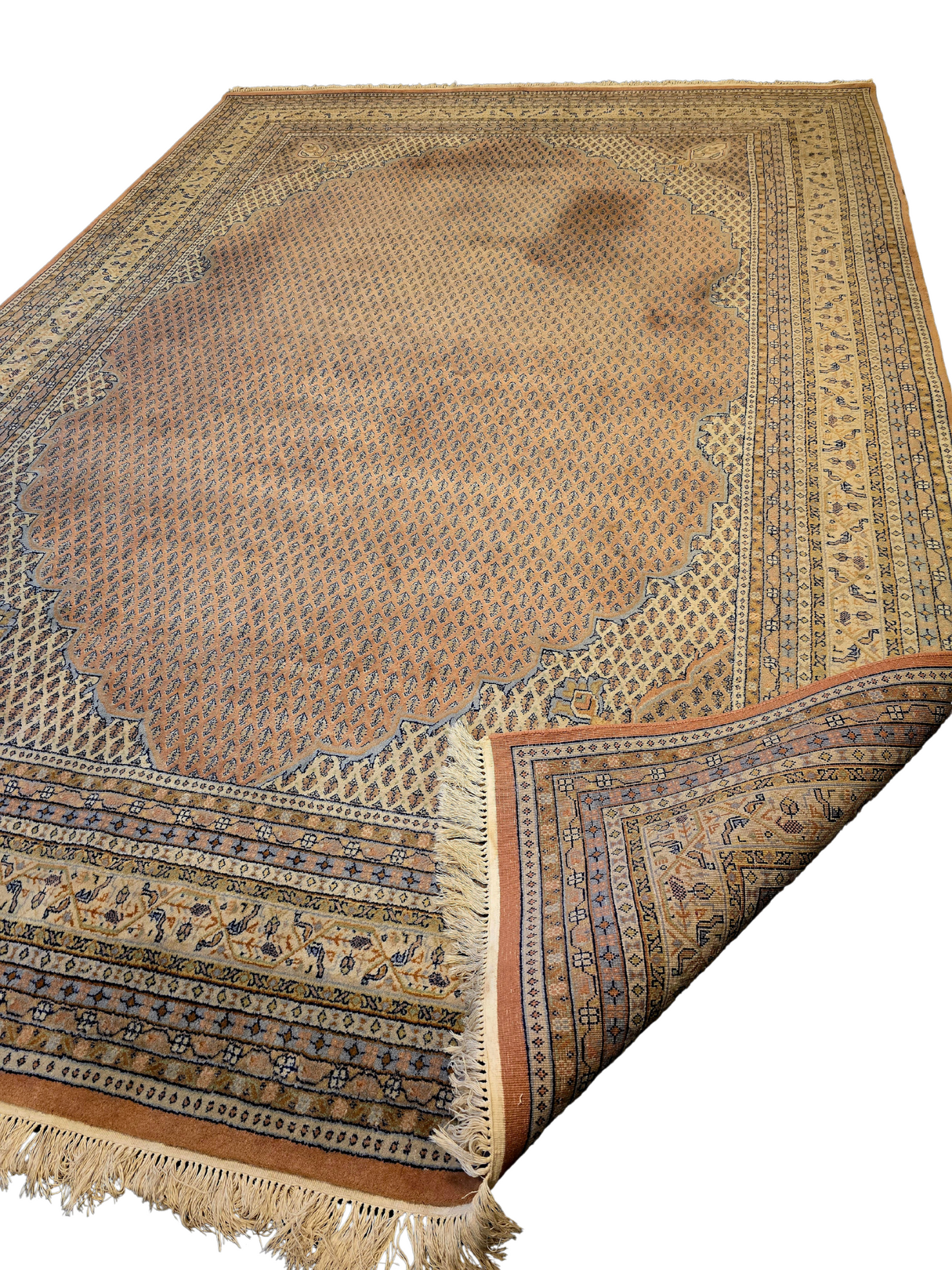 Groot perzisch tapijt Sarough Mir 365x250 wollen vloerkleed handgeknoopt
