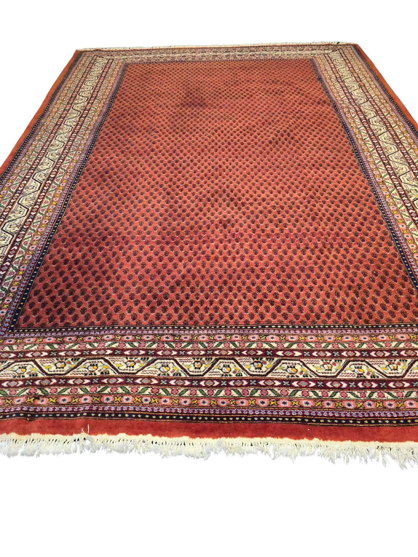 Groot perzisch tapijt Sarough Mir 350x250 wollen vloerkleed handgekoopt
