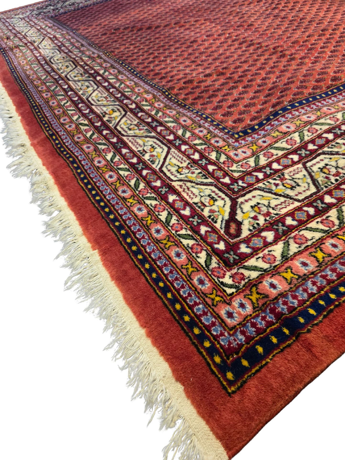 Groot perzisch tapijt Sarough Mir 350x250 wollen vloerkleed handgekoopt